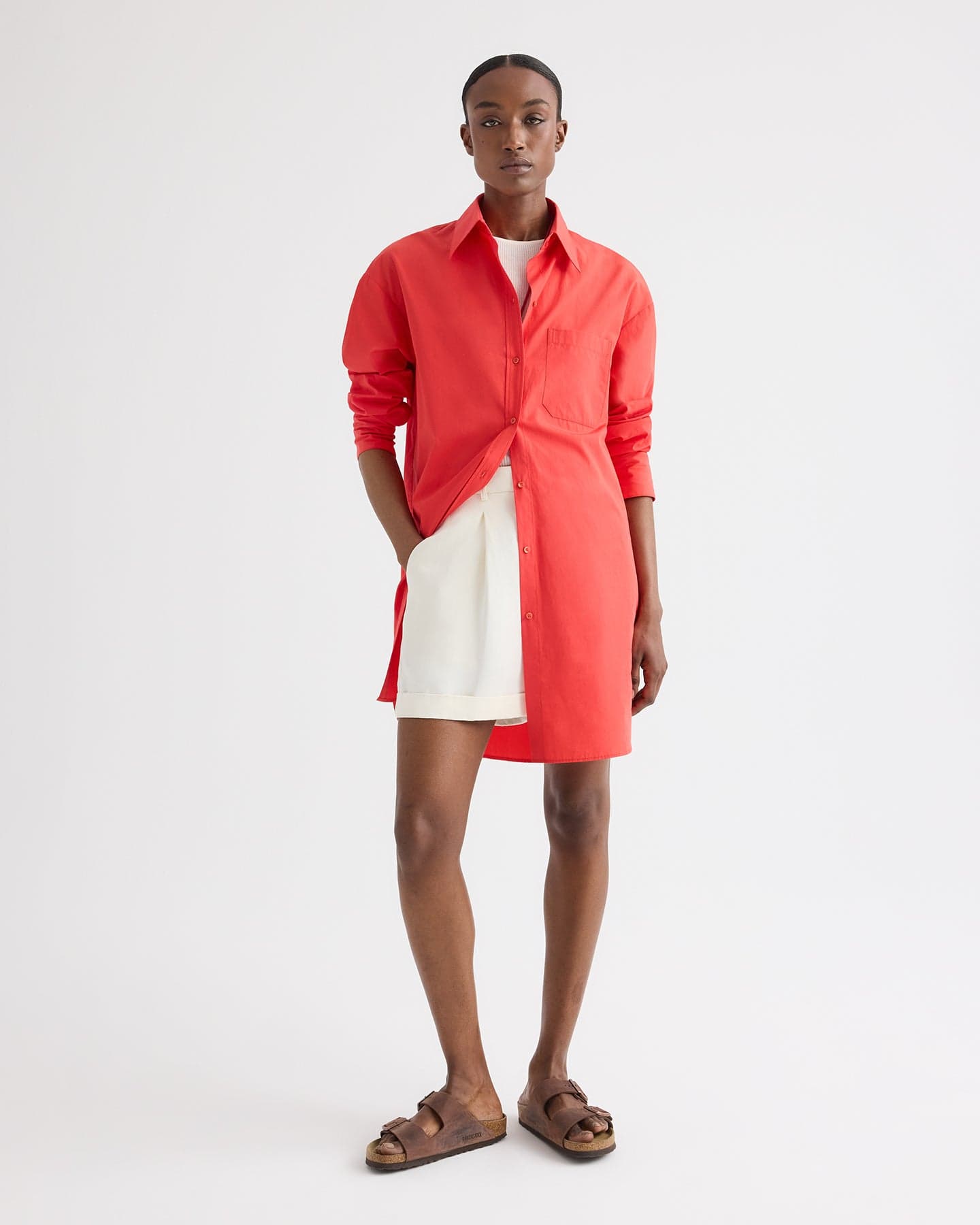 Big Joe Shirt Dress in Superfine Cotton