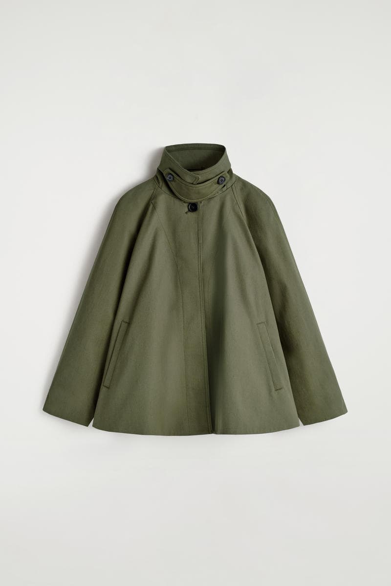 A-Line Cotton-Twill Jacket
