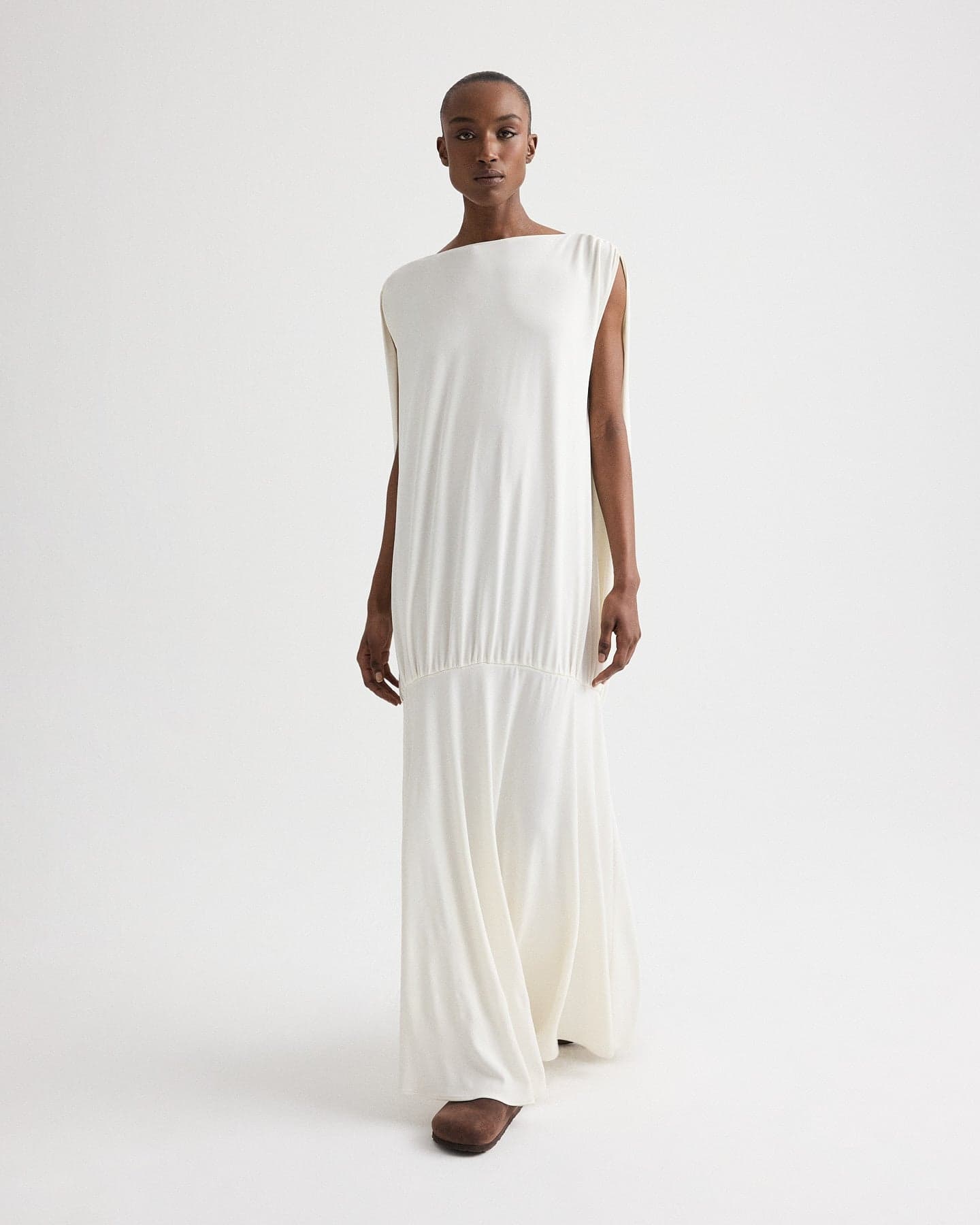 Cocoon Dress in Matte Crepe Jersey