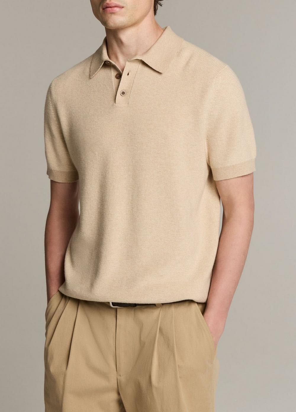 Colorblock Feed-Stripe Cotton-Cashmere Polo Sweater