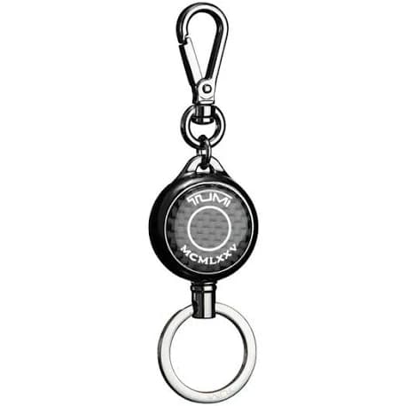 TUMI Men's Carbon Fiber Retractable Key Fob