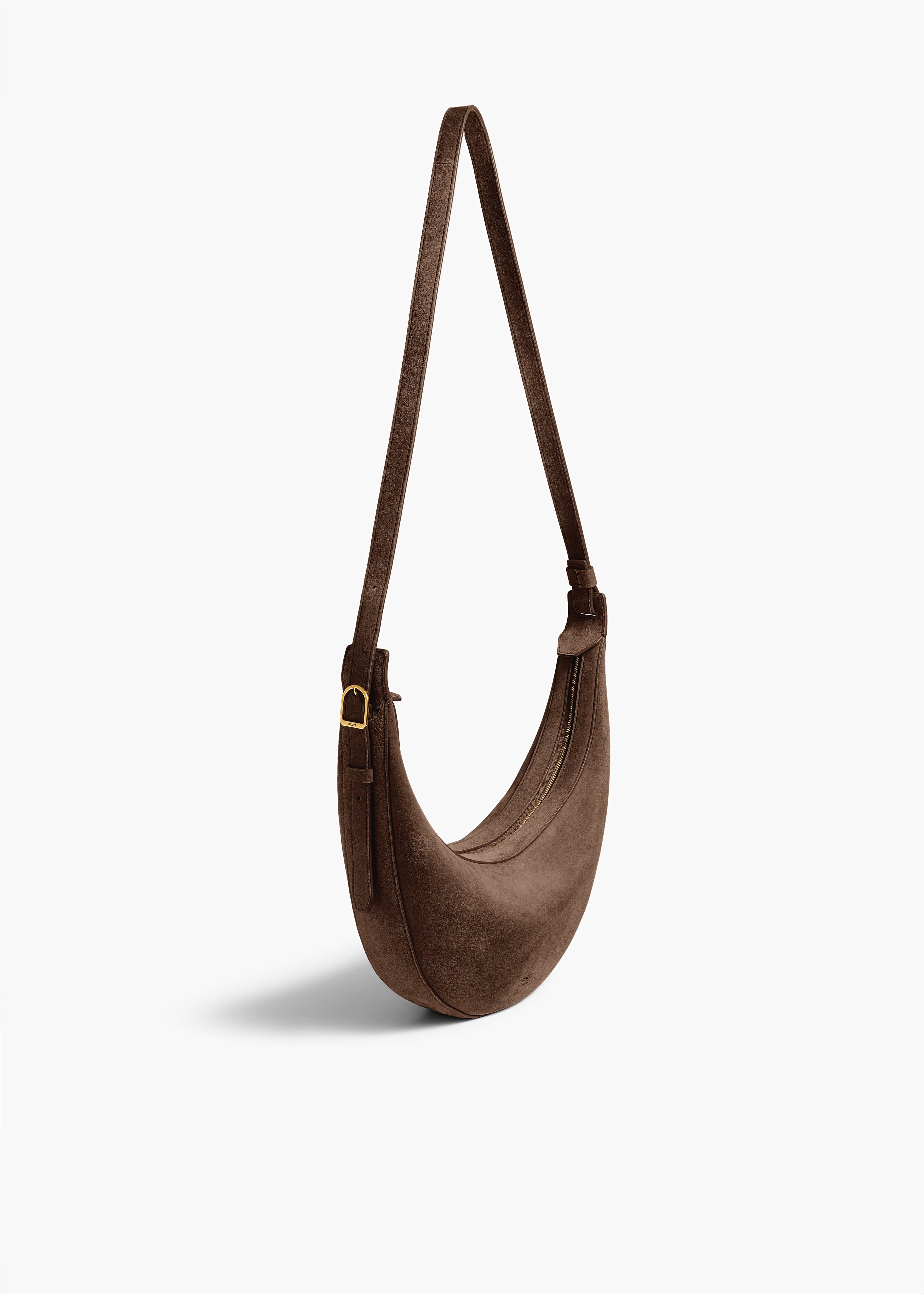 Small Augustina Crossbody Bag in Cedar Suede