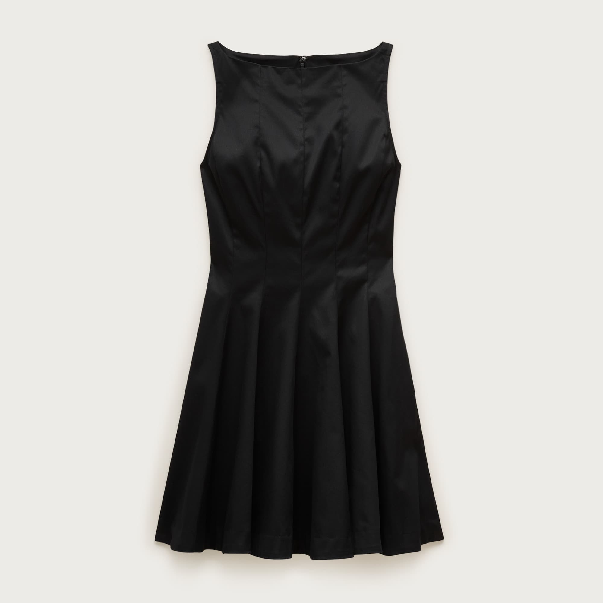 Pleated mini dress in chino