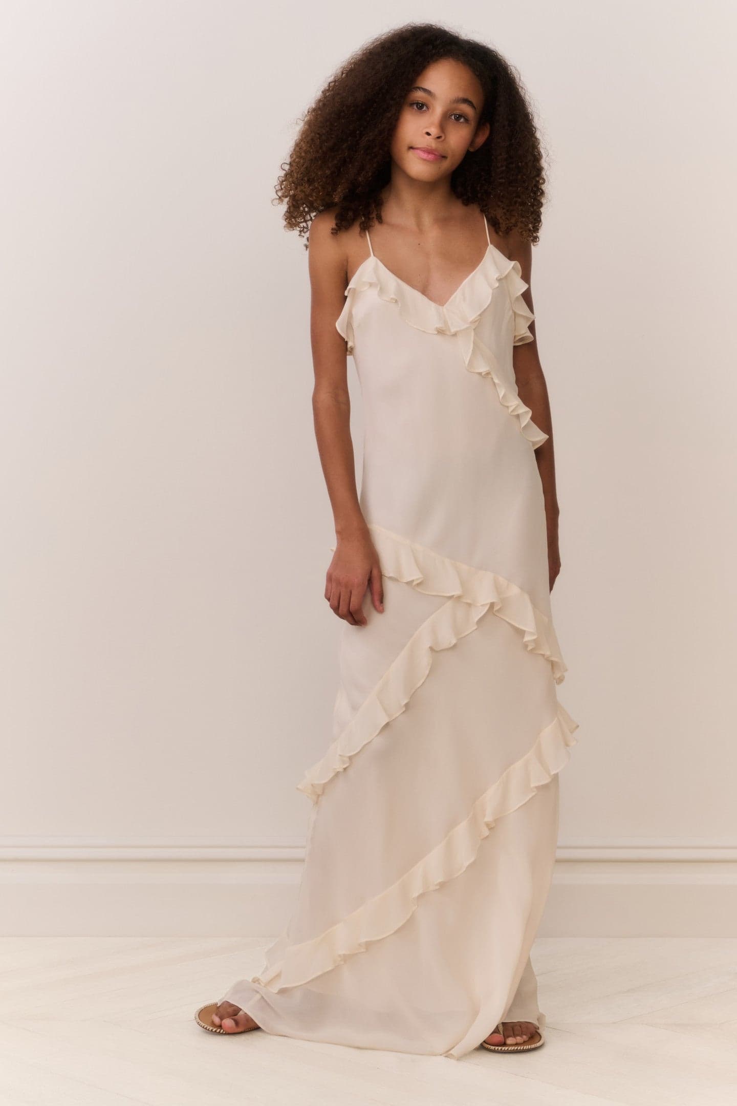 Tween Mini Rialto Cream Maxi Dress