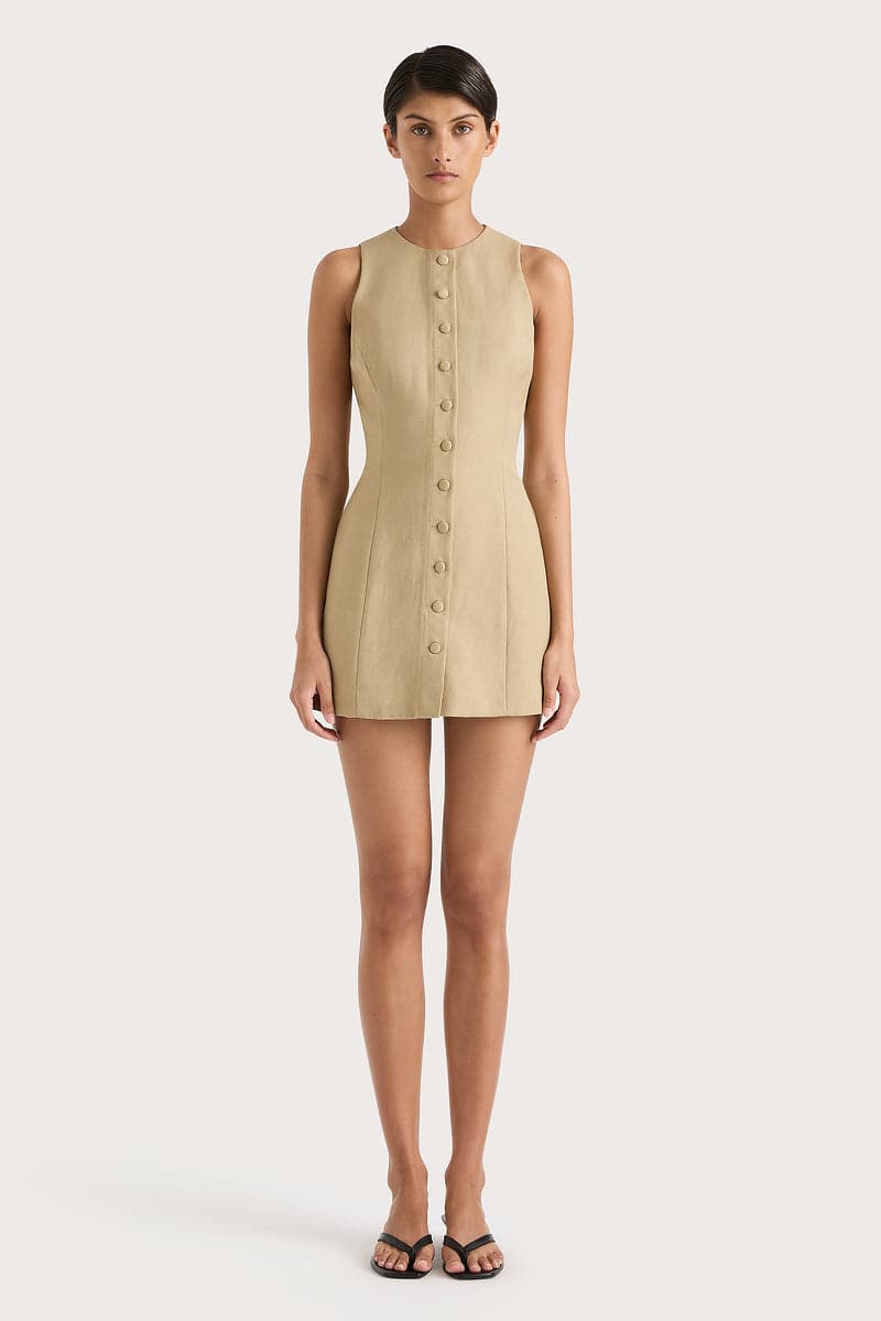 Eveline Mini Dress Caramel - Final Sale