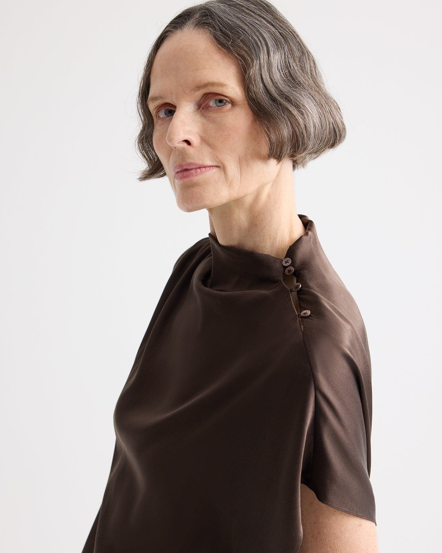 Wish You Would Top in Washed Silk Charmeuse
