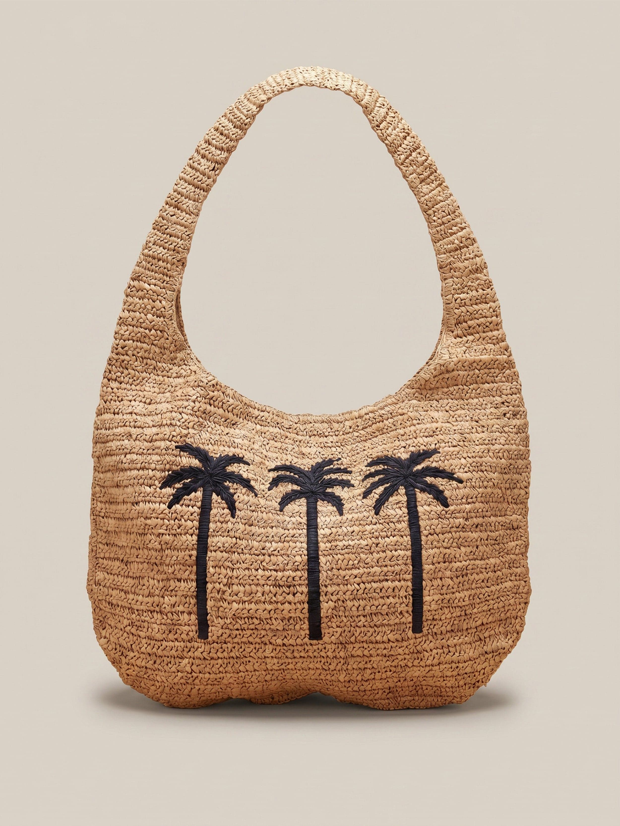 Straw Palm Beach Tote - Toasted Natural