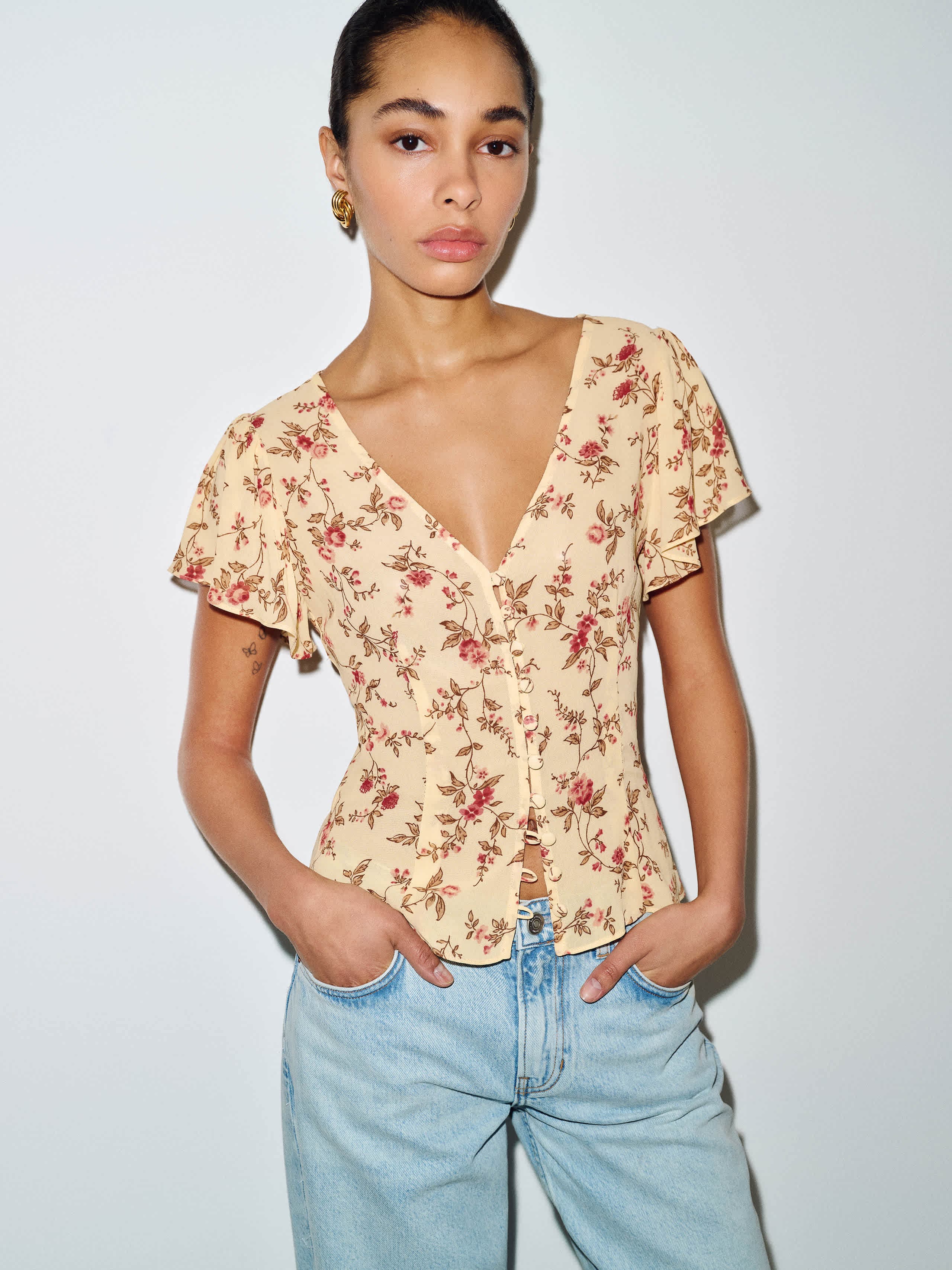Reformation Ramona Top Yellow 0