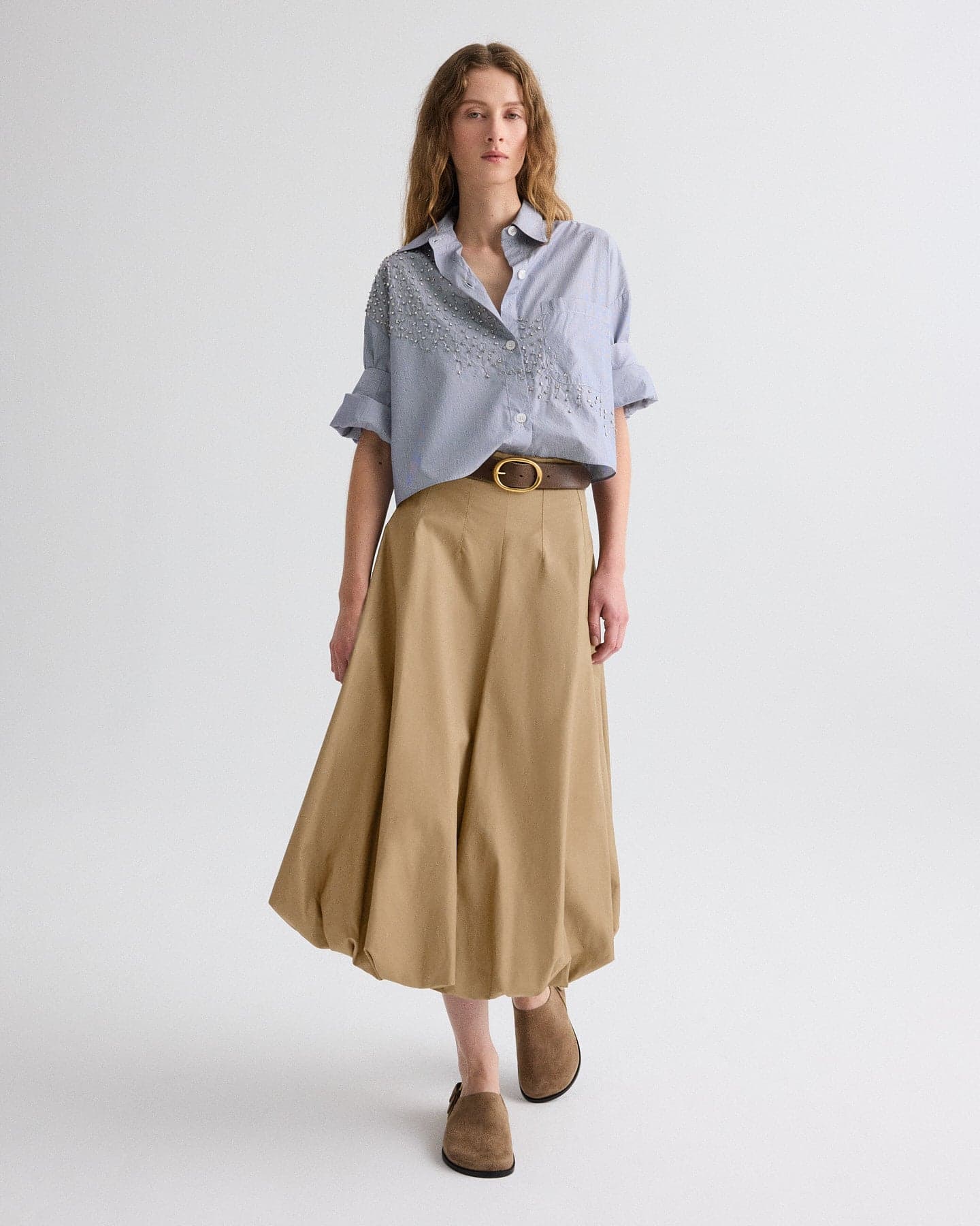 Full Intentions Skirt in Trench Chino Twill