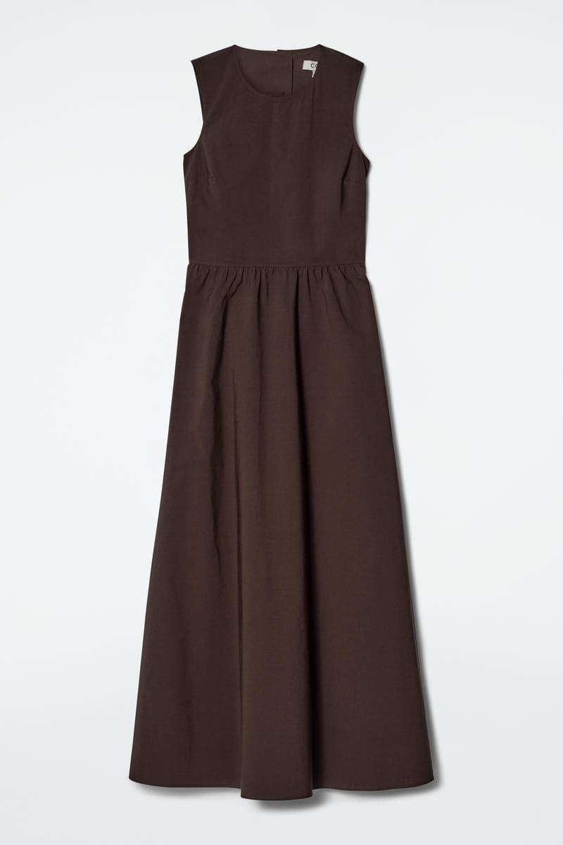 Open-Back Cotton Maxi Dress