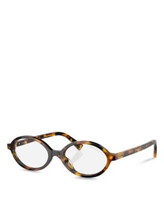 Miu MiuRegard Oval Blue Light Glasses, 50mm