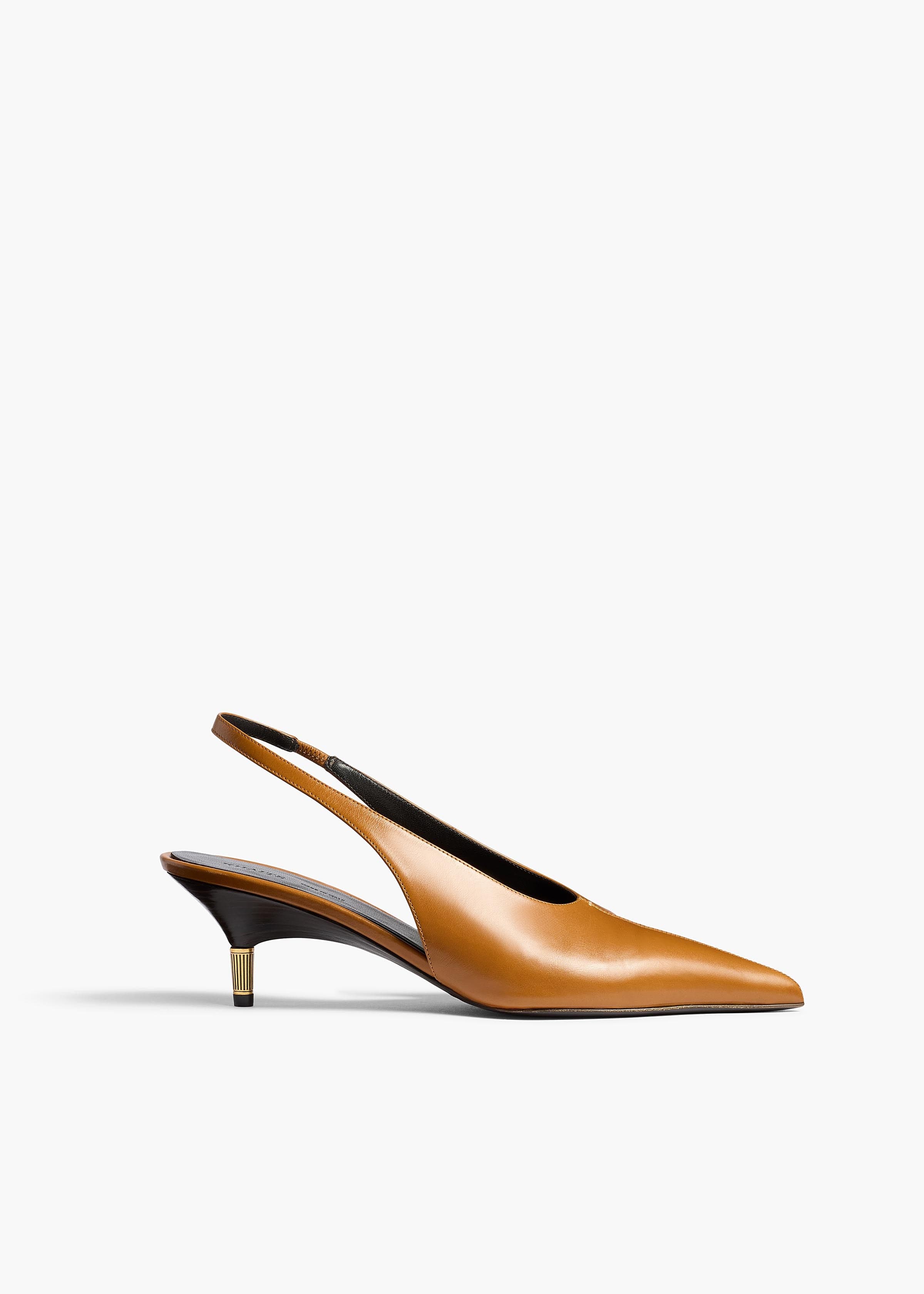Bella Low Pump in Cuoio Glazed Leather