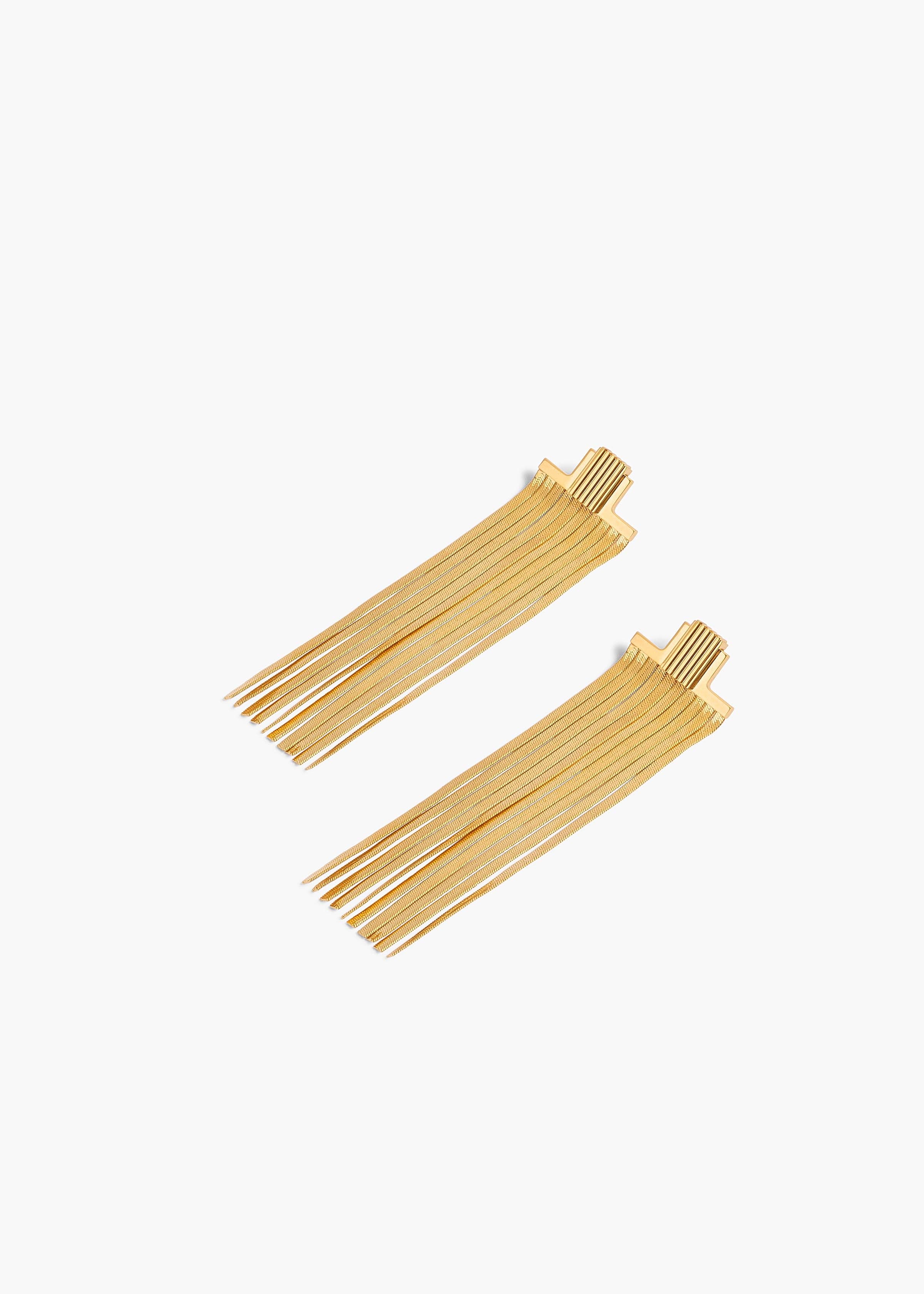 Empire Snake Chain Earrings in Gold