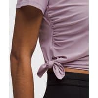 Side-Ruched Running Short-Sleeve Shirt