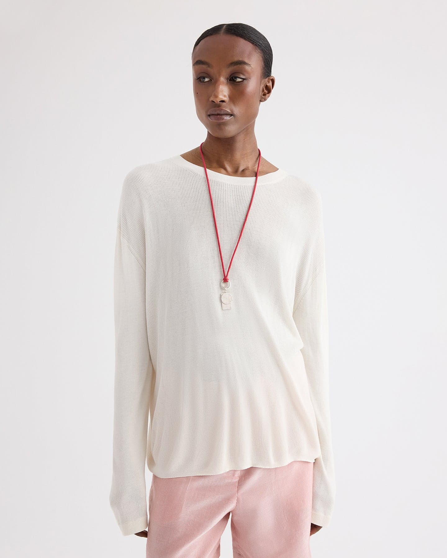 Ls Crewneck in Viscose Silk