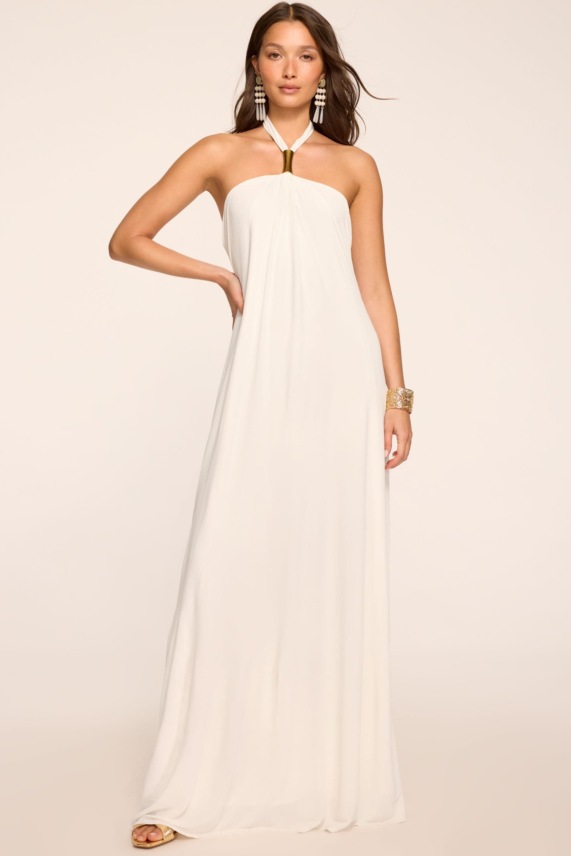 Meredith Embellished High Neck Gown