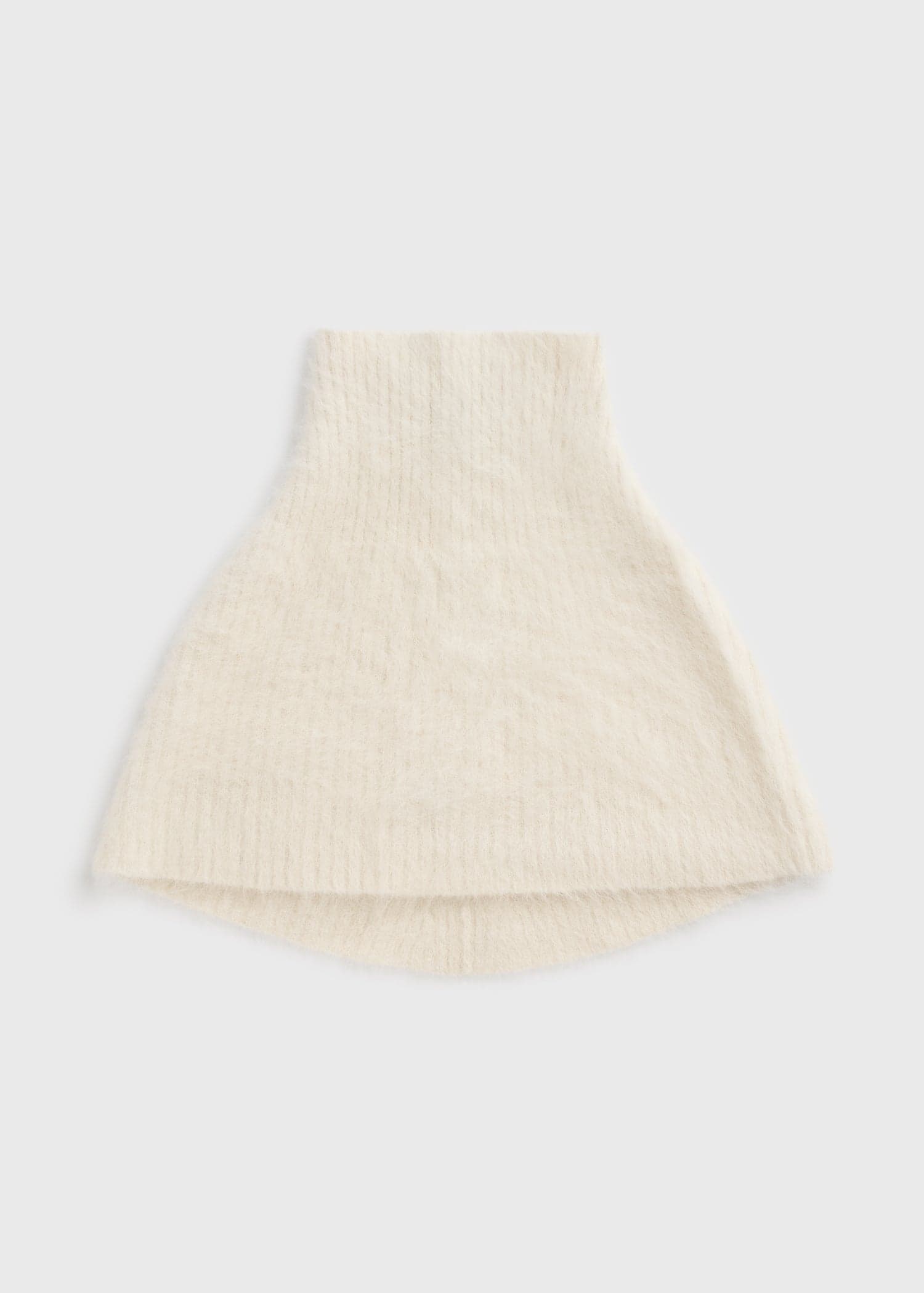 Funnel alpaca-blend neck warmer ecru