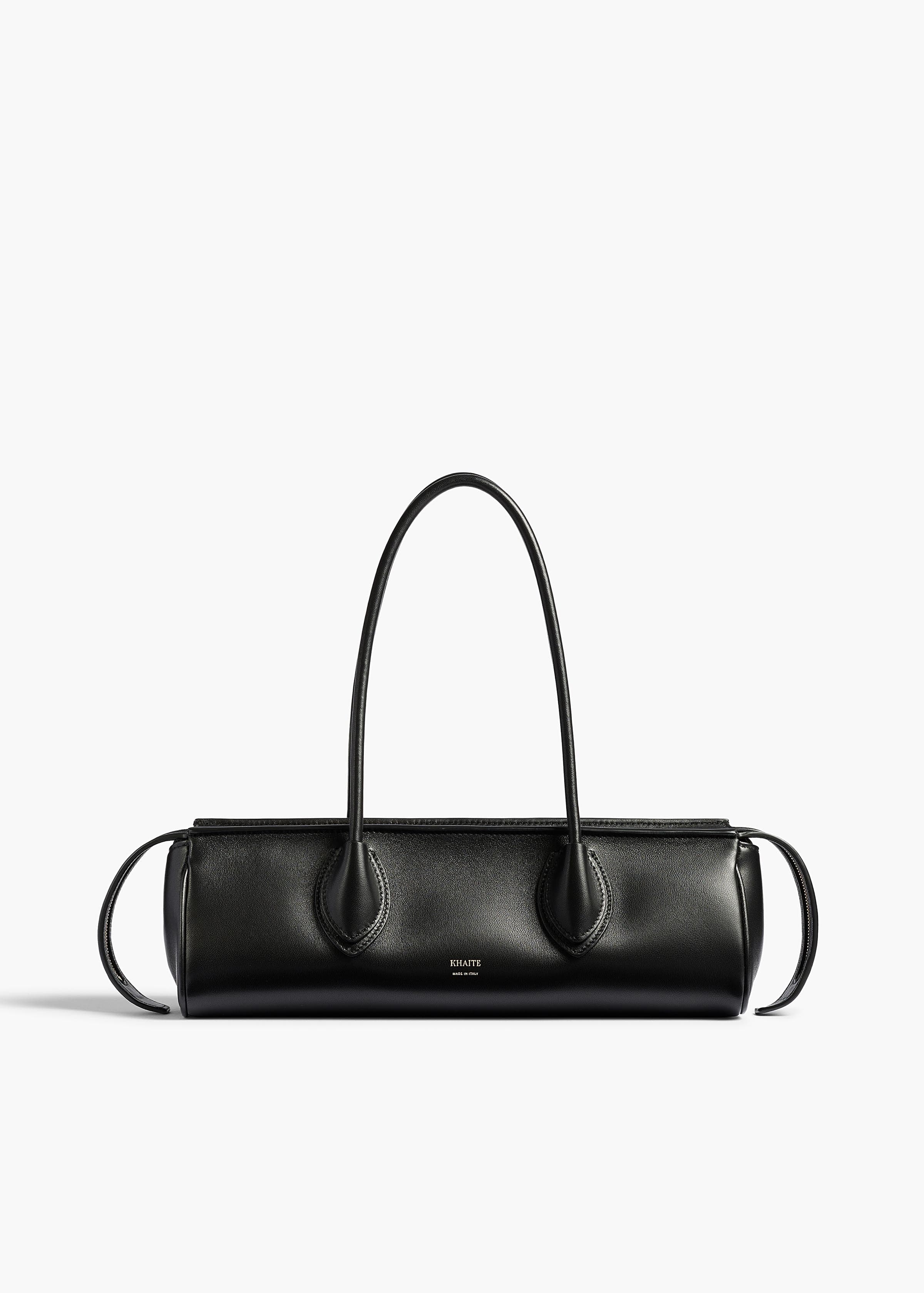 Donna Shoulder Bag in Black Leather