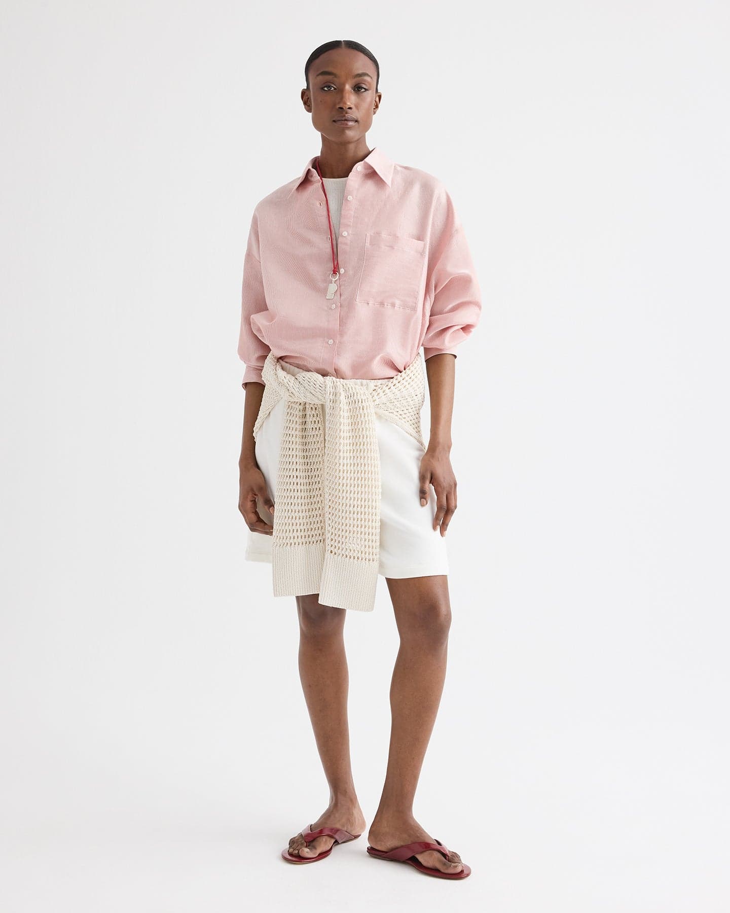 Something Borrowed Shirt in Cotton Stripes
