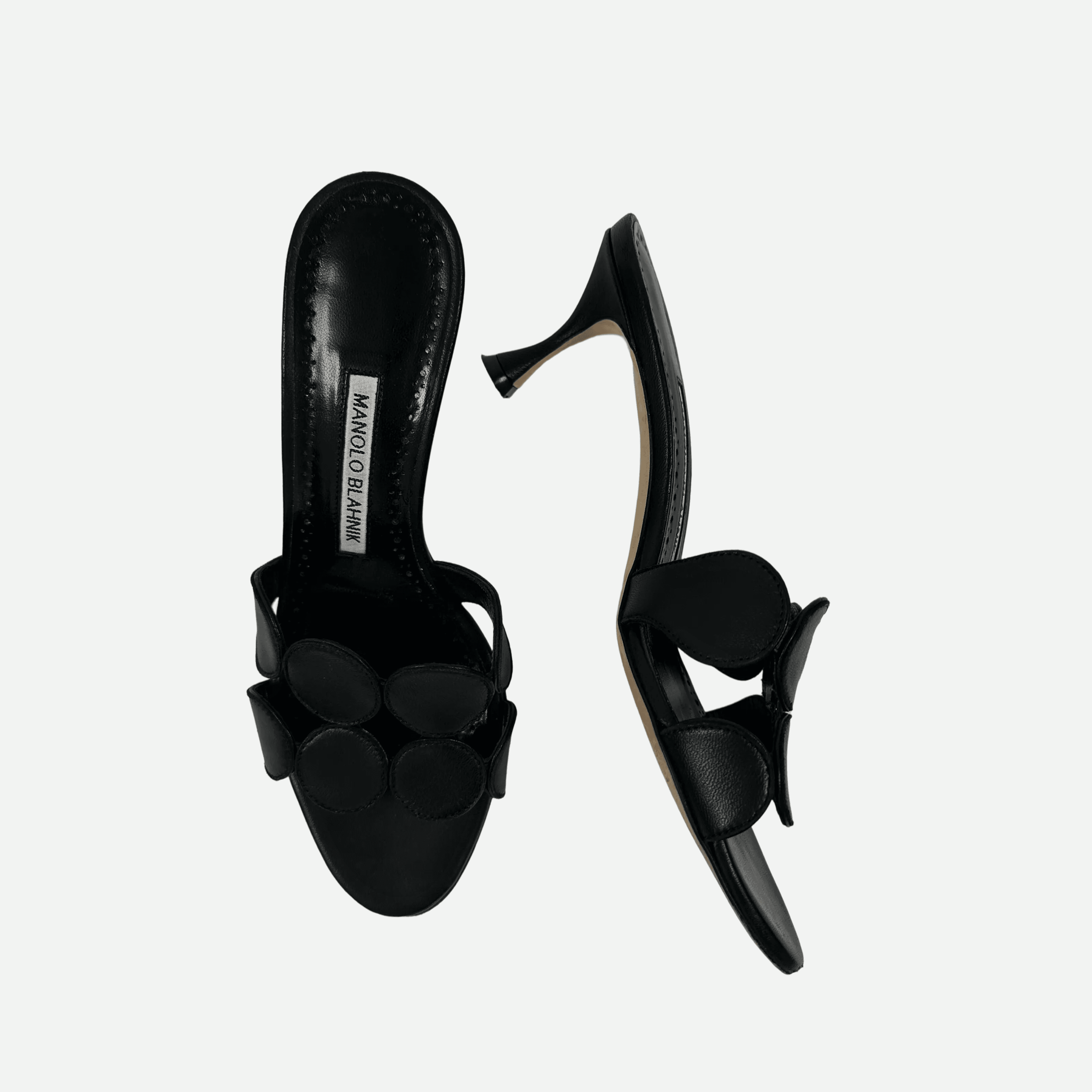 Manolo Blahnik Vintage Leather Slides