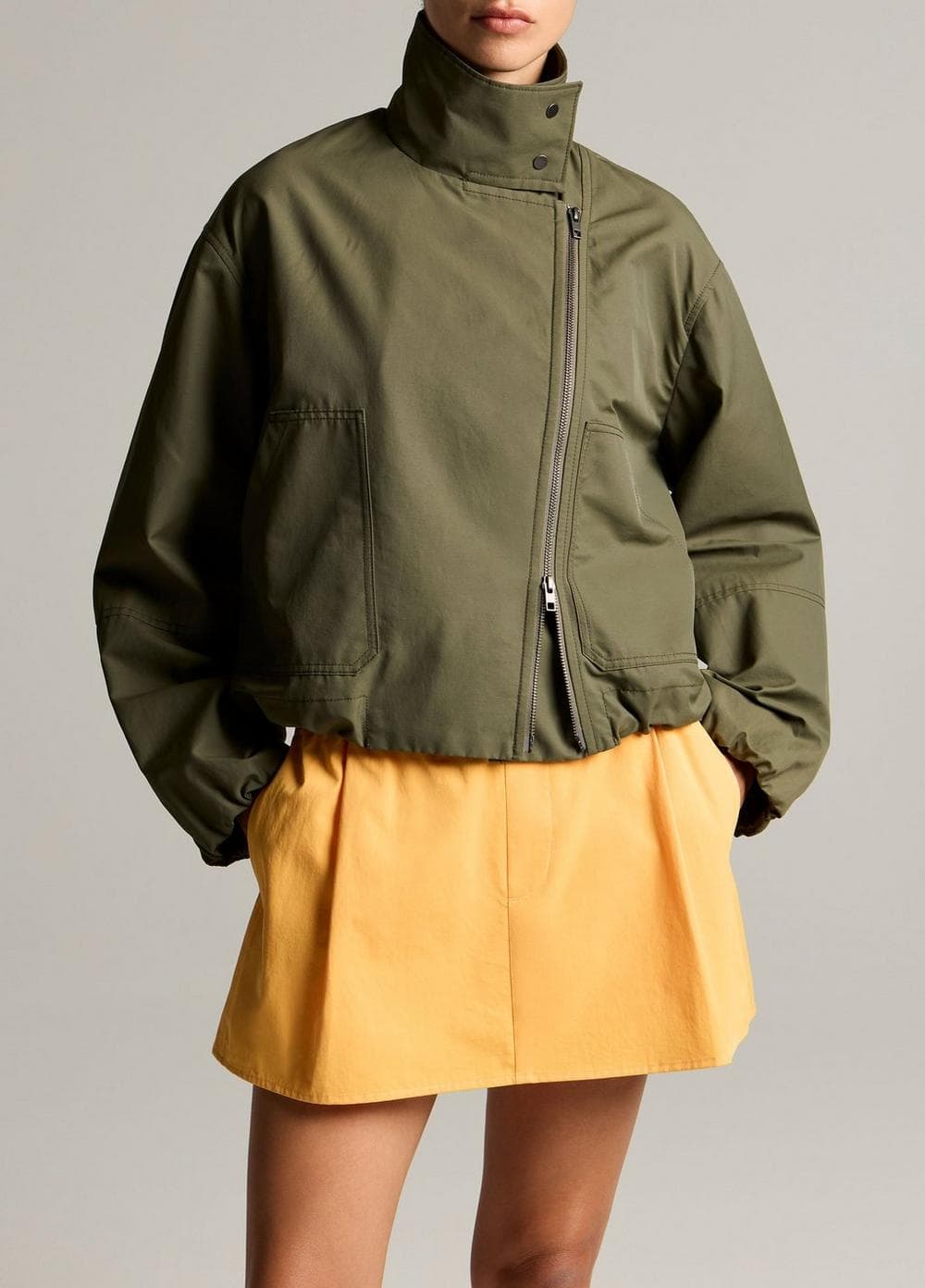 Sculpted Cotton-Blend Parachute Jacket