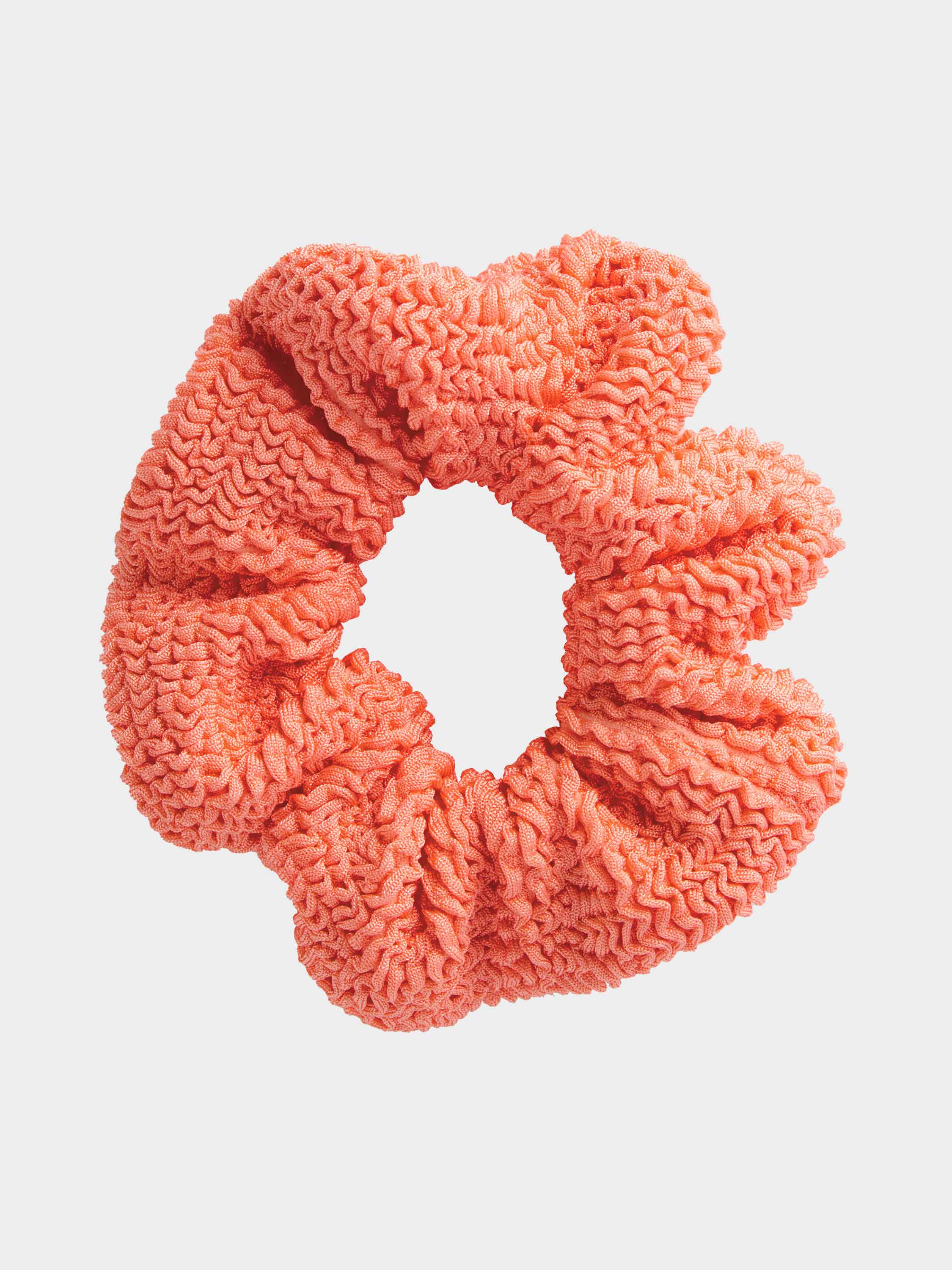 Scrunchie - Metallic Coral | Signature Crinkle Scrunchie | Hunza G - Metallic Coral / One size