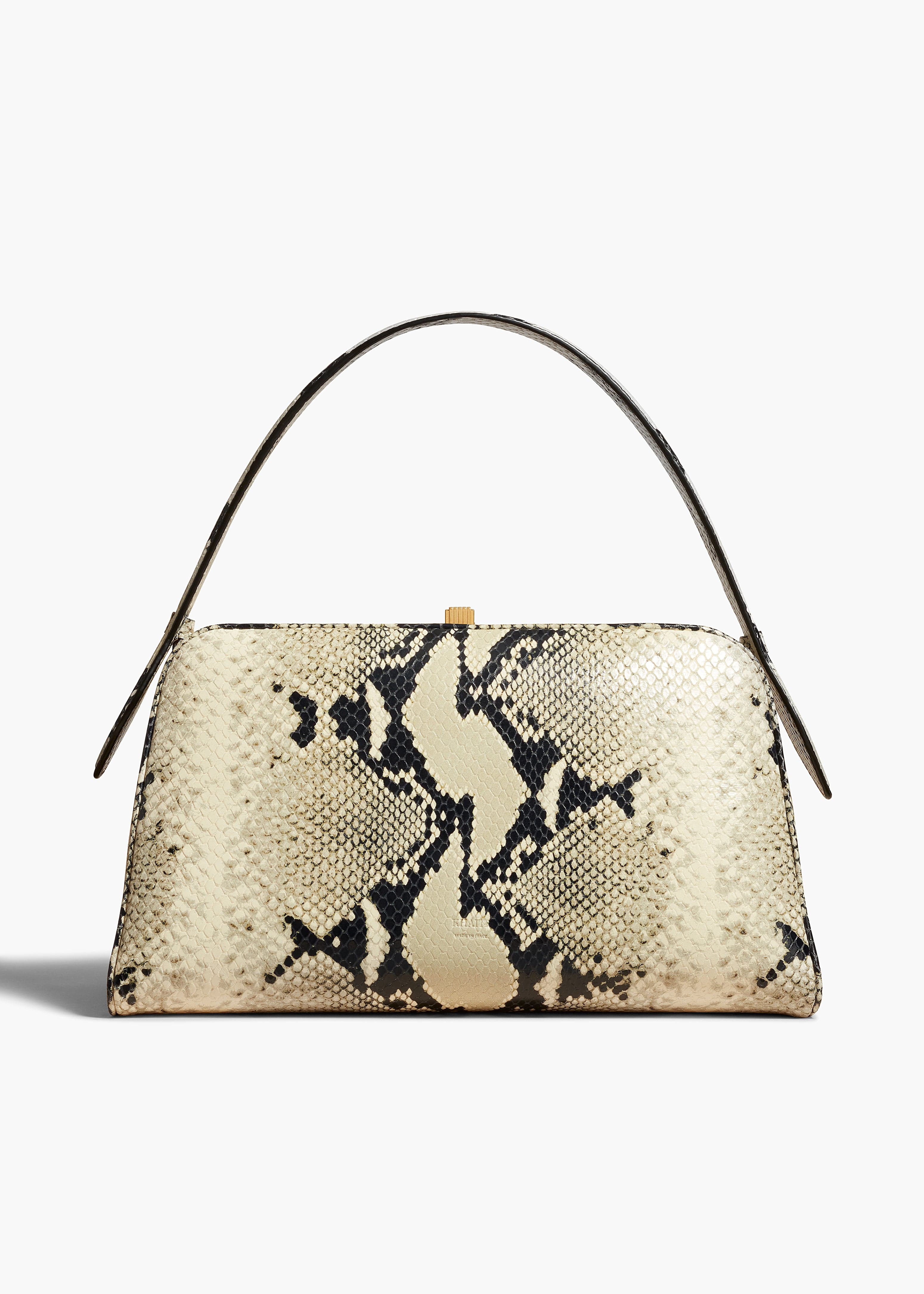 Cate Bag in Natural Python-Embossed Leather
