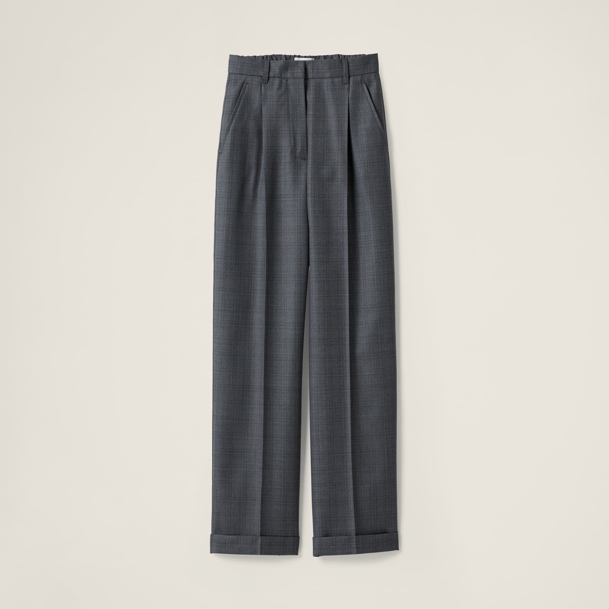 Prince of Wales checked wool pants