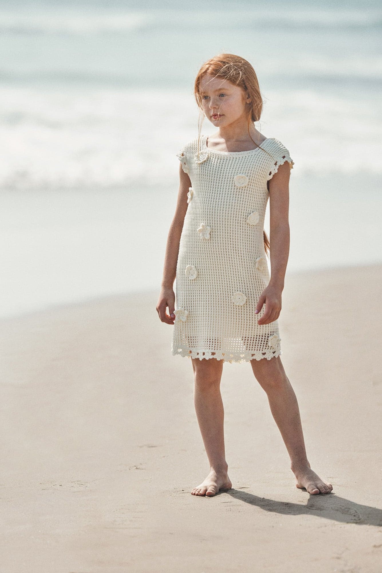 KIDS JANIE DRESS - OFF WHITE