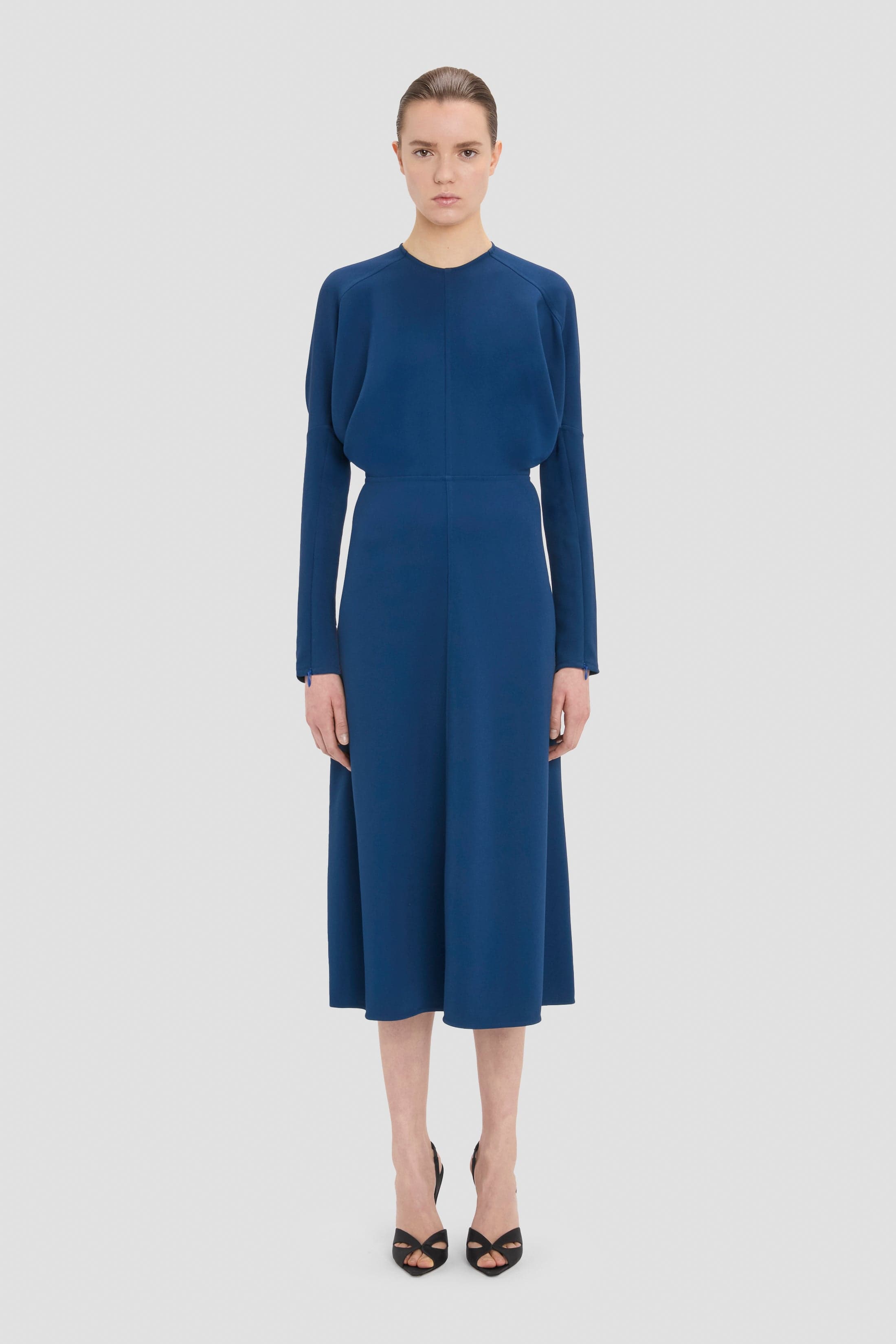 Dolman Midi Dress In Dark Ocean