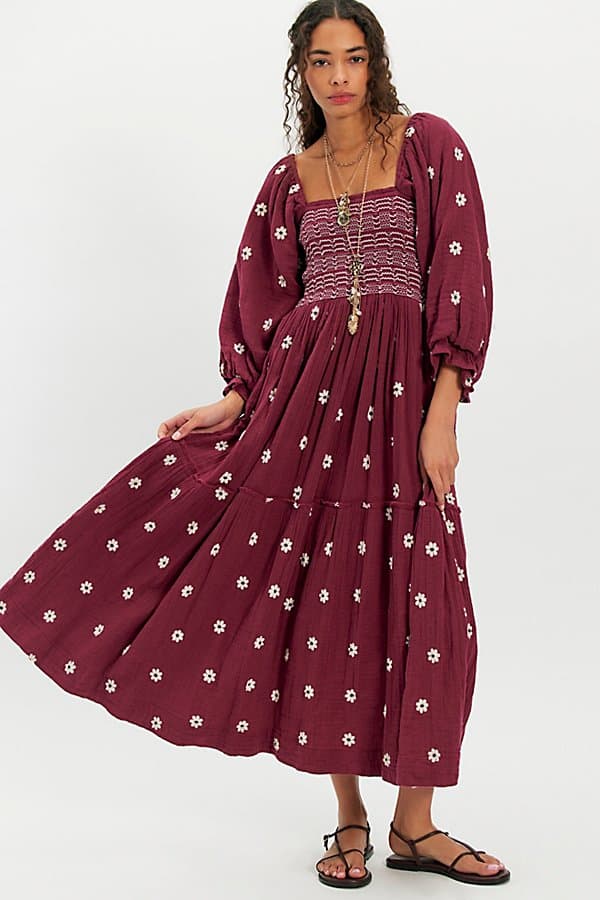 Dahlia Embroidered Maxi Dress