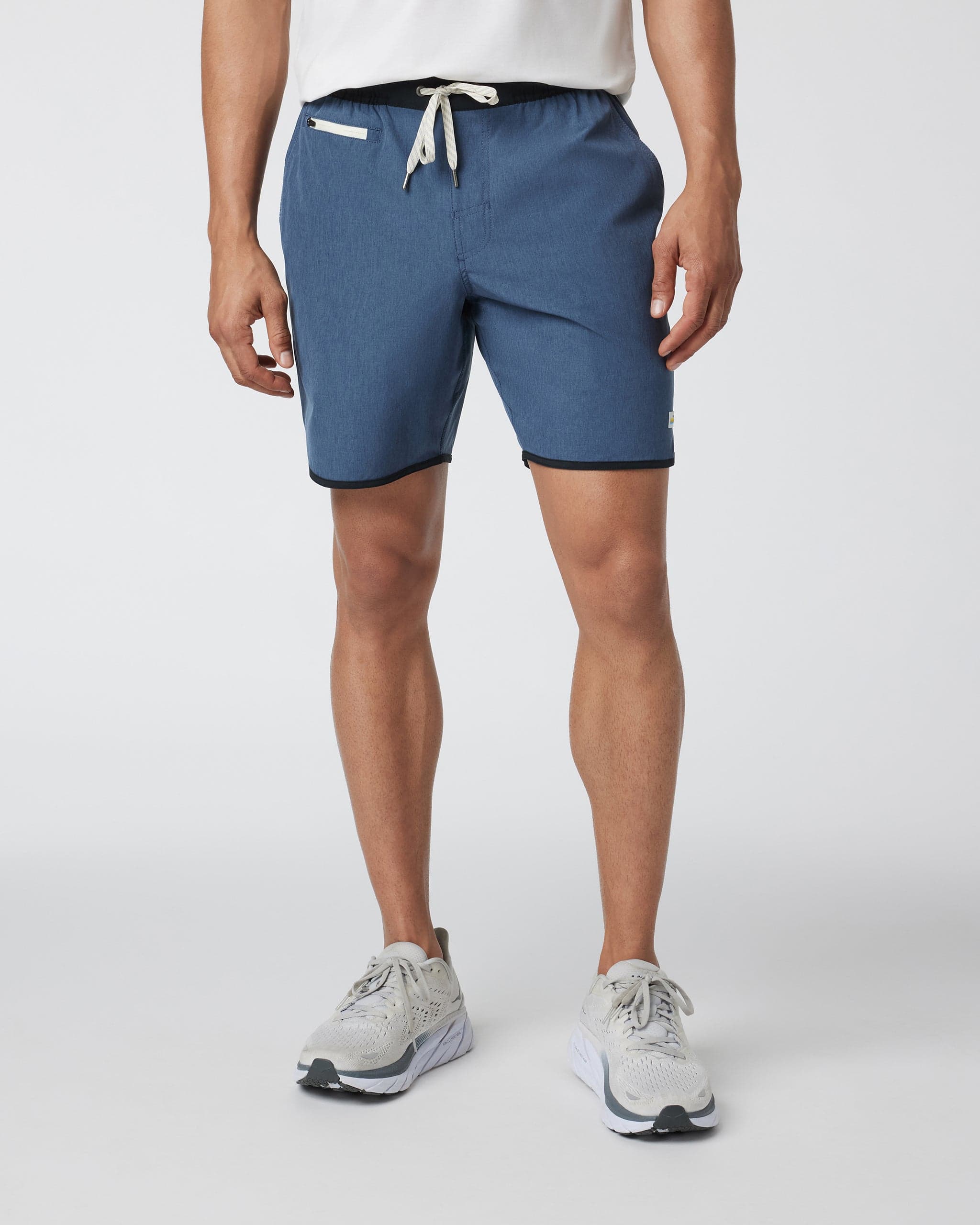 Banks Short Unlined 7" | Azure Linen Texture