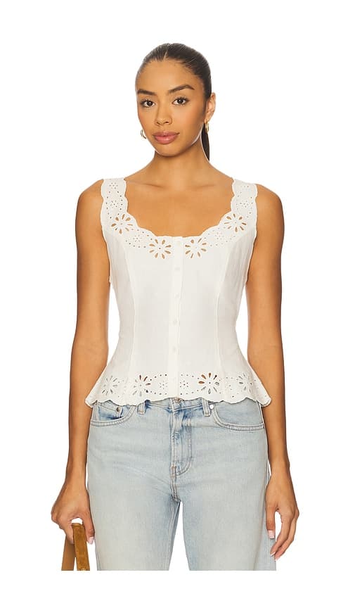Tularosa Josette Top in Ivory. - size XS (also in S, M, XL)