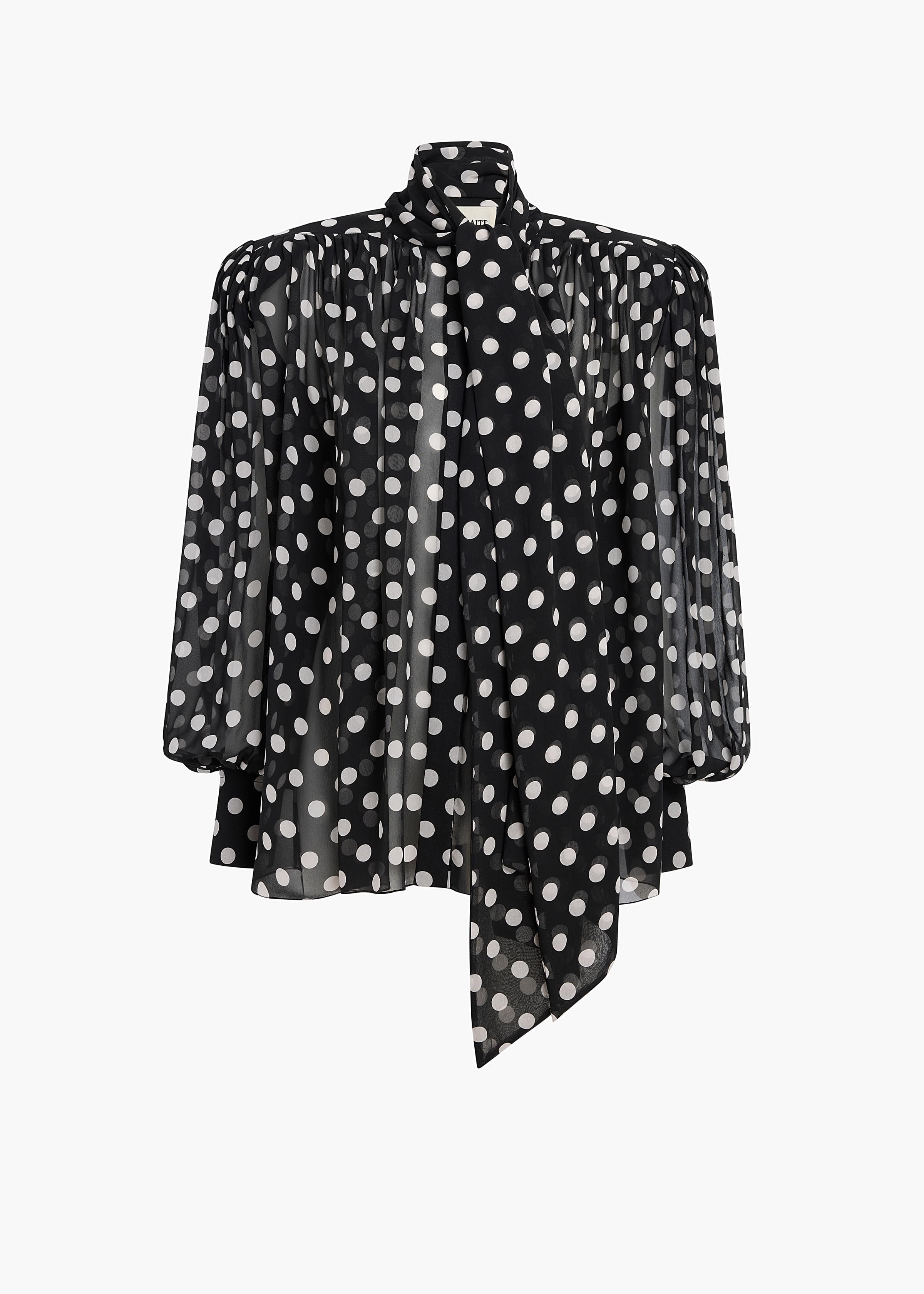 Vali Top in Black with White Dots