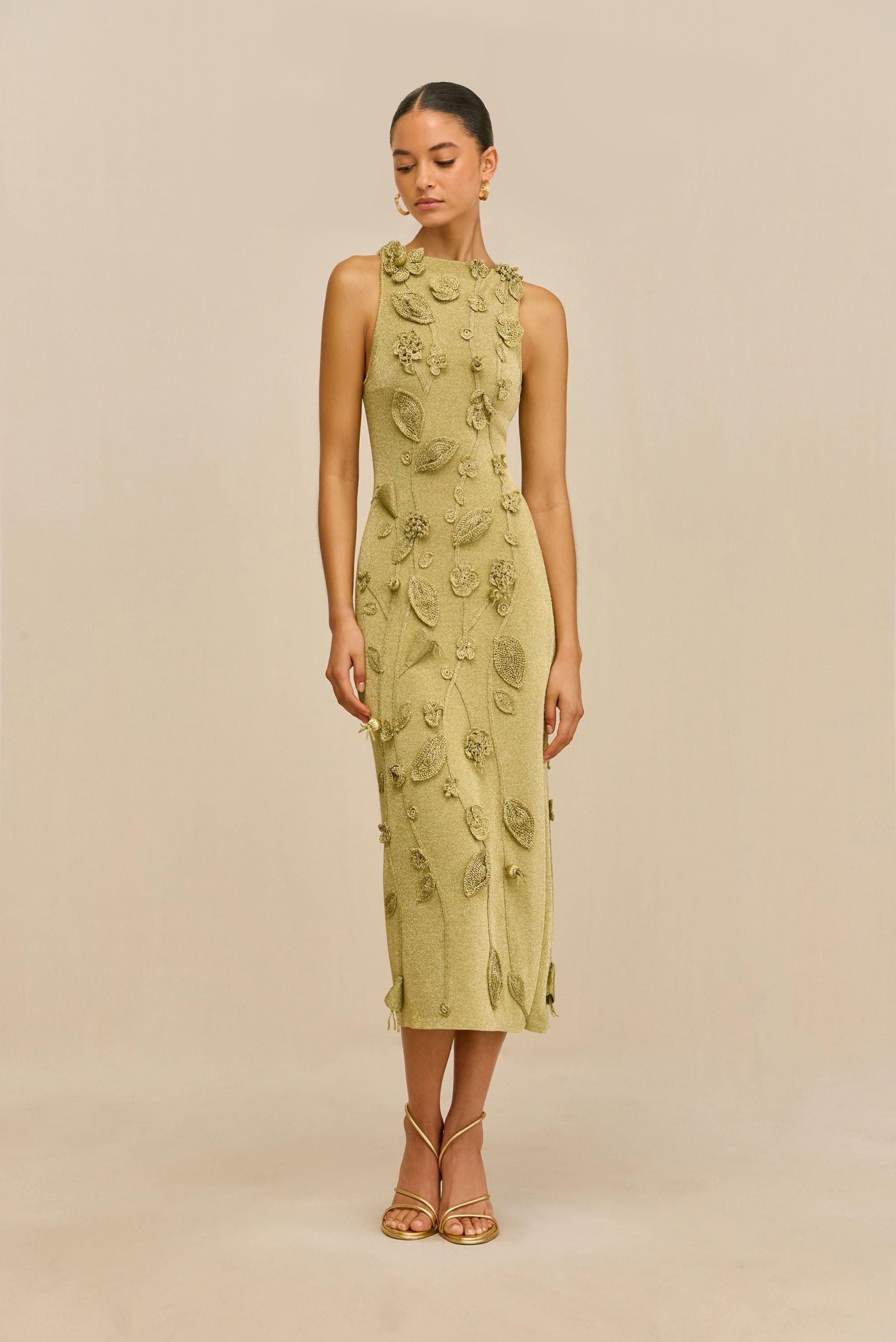 KIVU KNIT DRESS - GOLD
