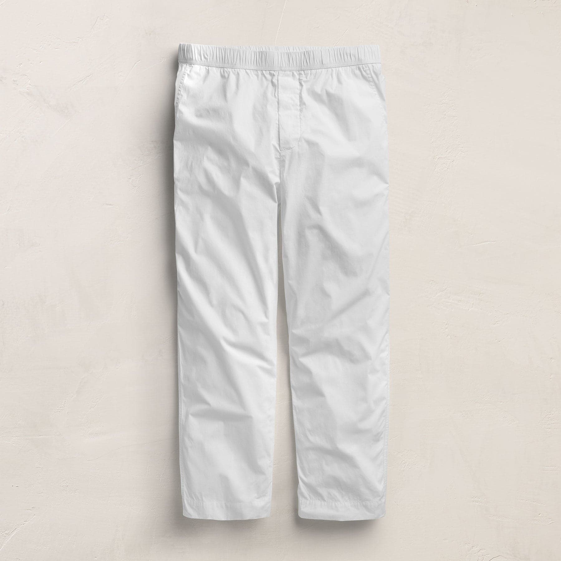 Stretch Poplin Drawstring Pant - White