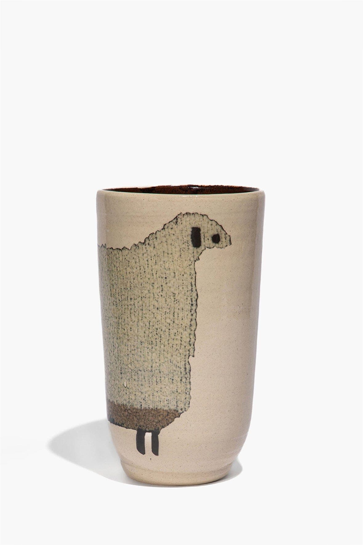 CERAMIC SHEEP VASE | TALL