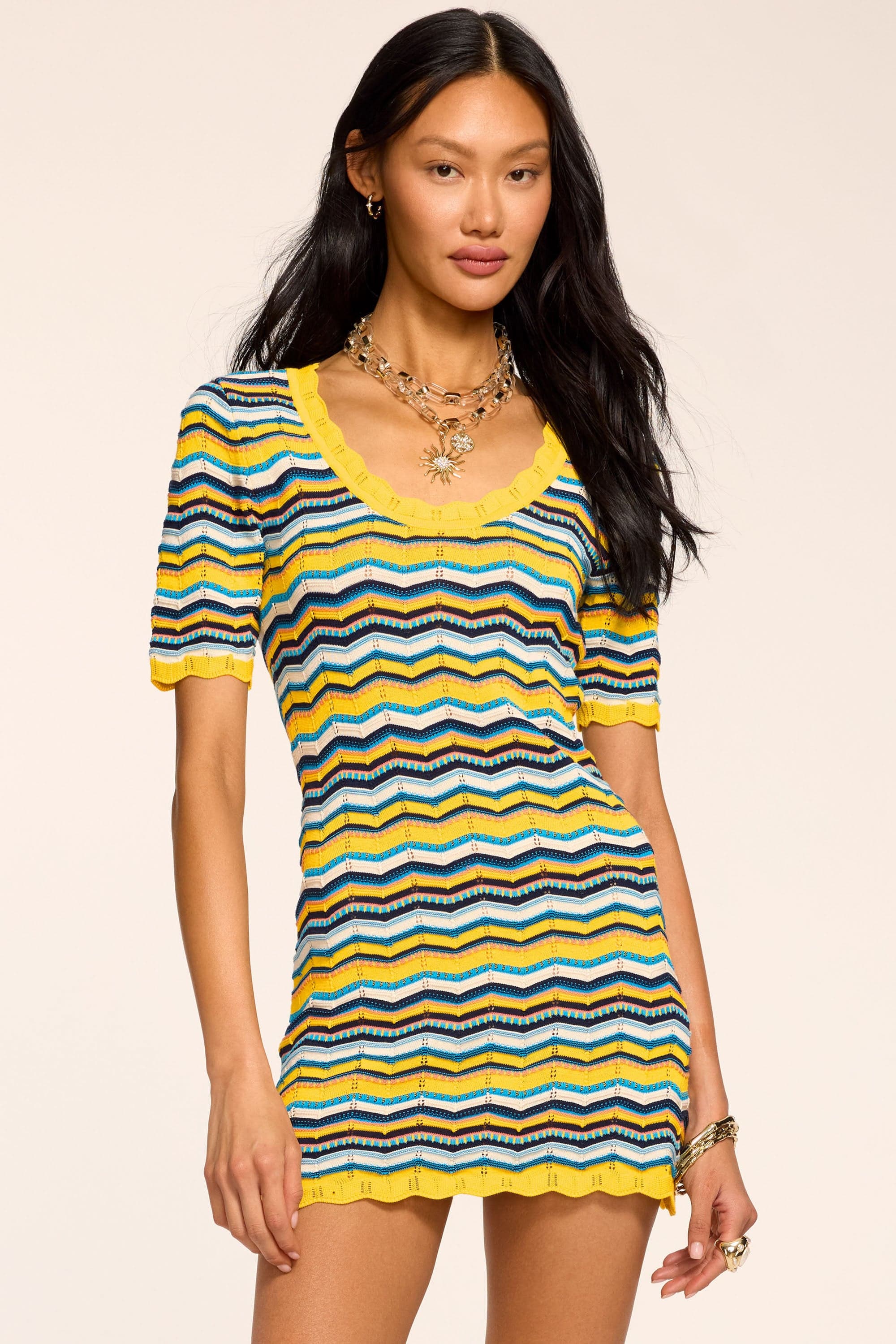 Caitlin Printed Knit Mini Dress