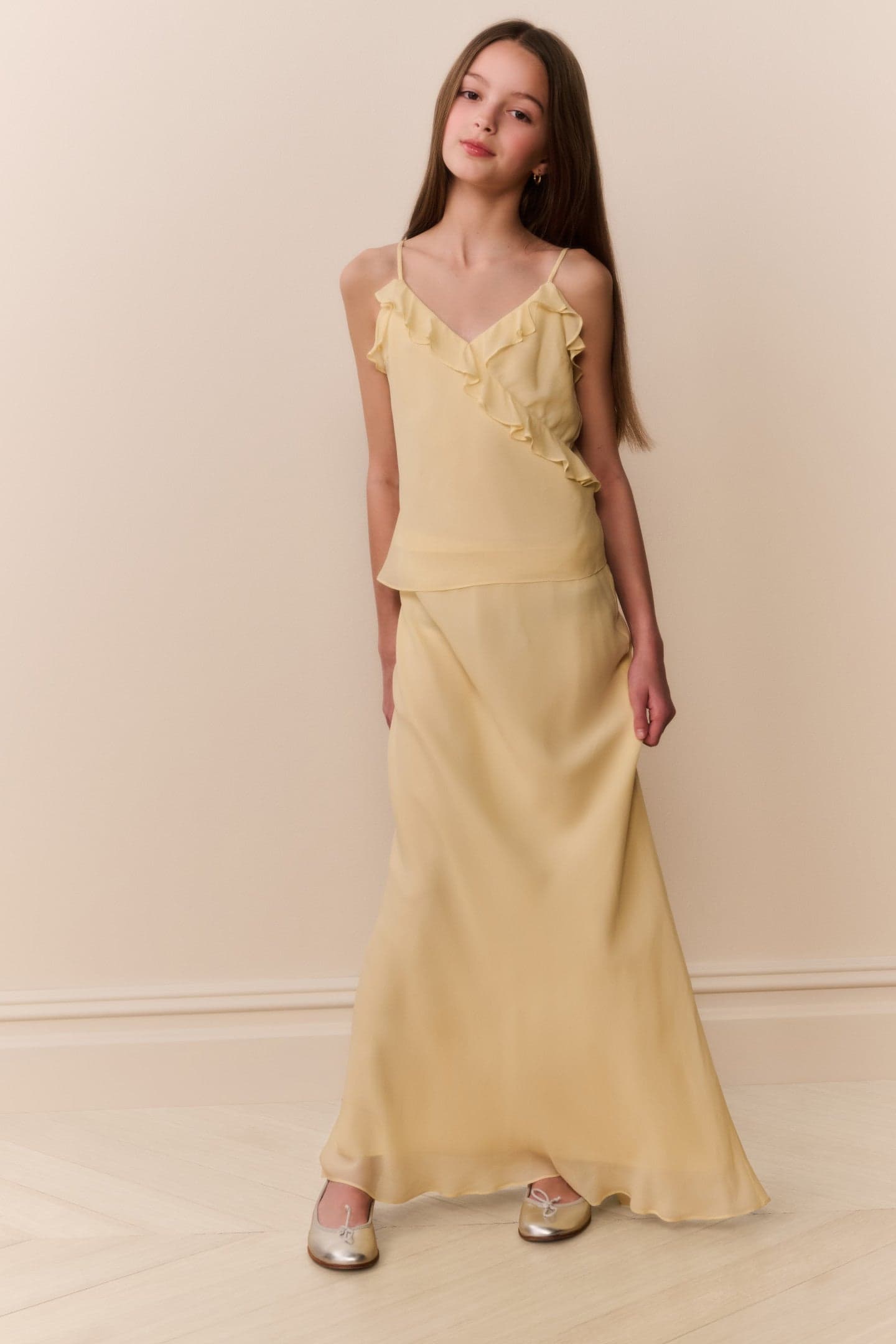 Tween Thyme Chiffon Maxi Skirt