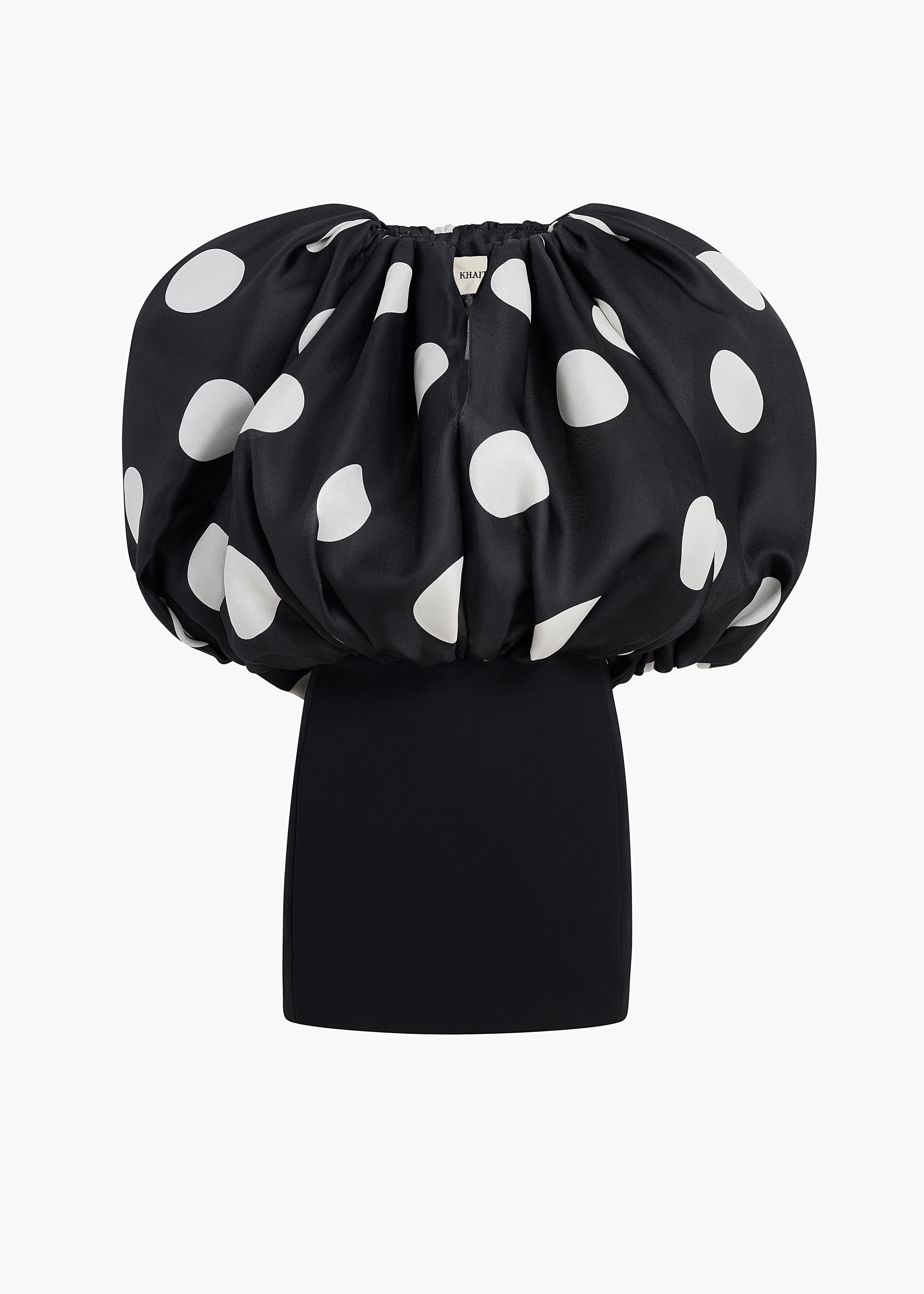 Siel Dress in Black with Large White Dots