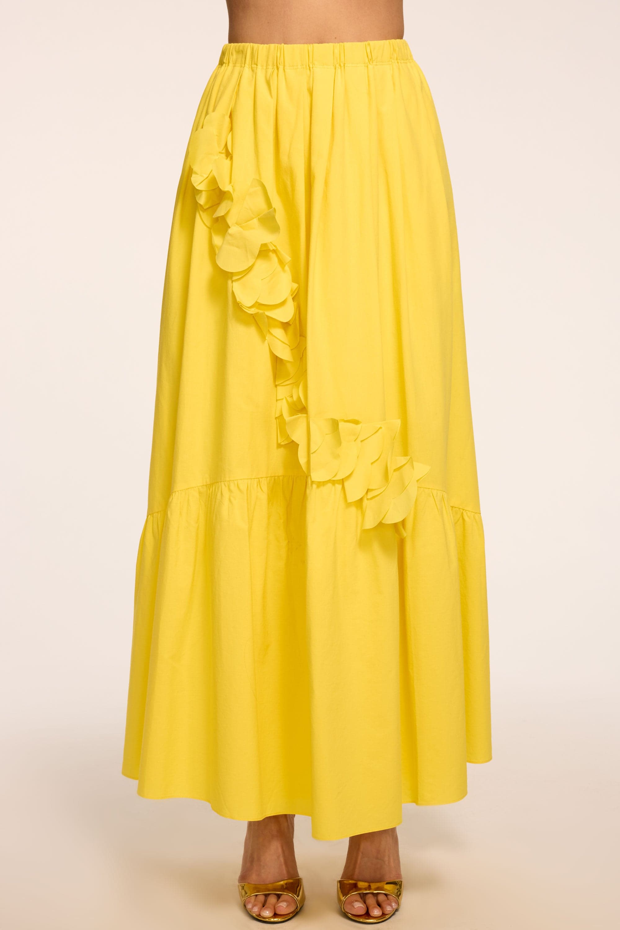 Bridget Embellished Cotton Midi Skirt