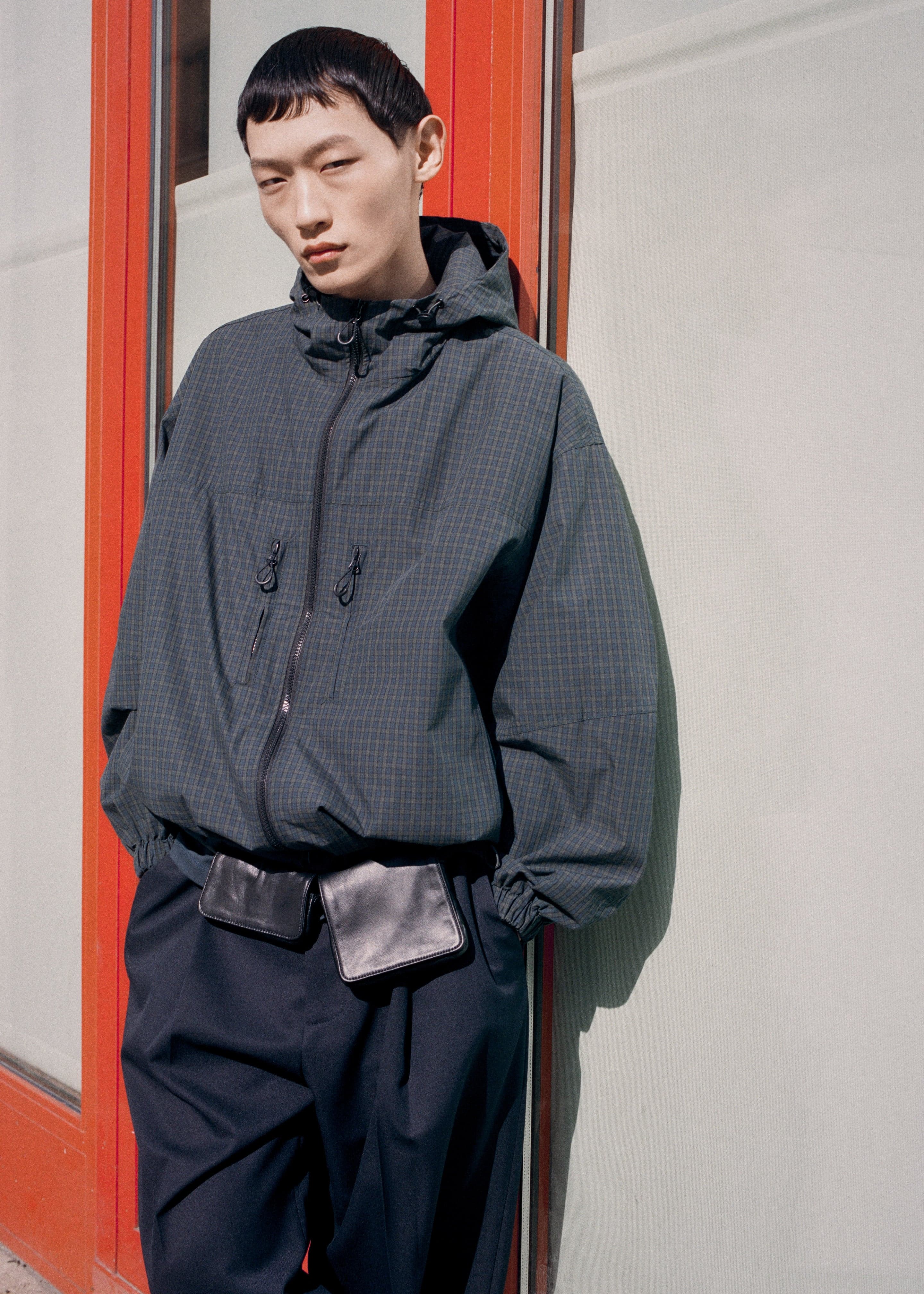 Bristol Windbreaker Jacket - Green Plaid