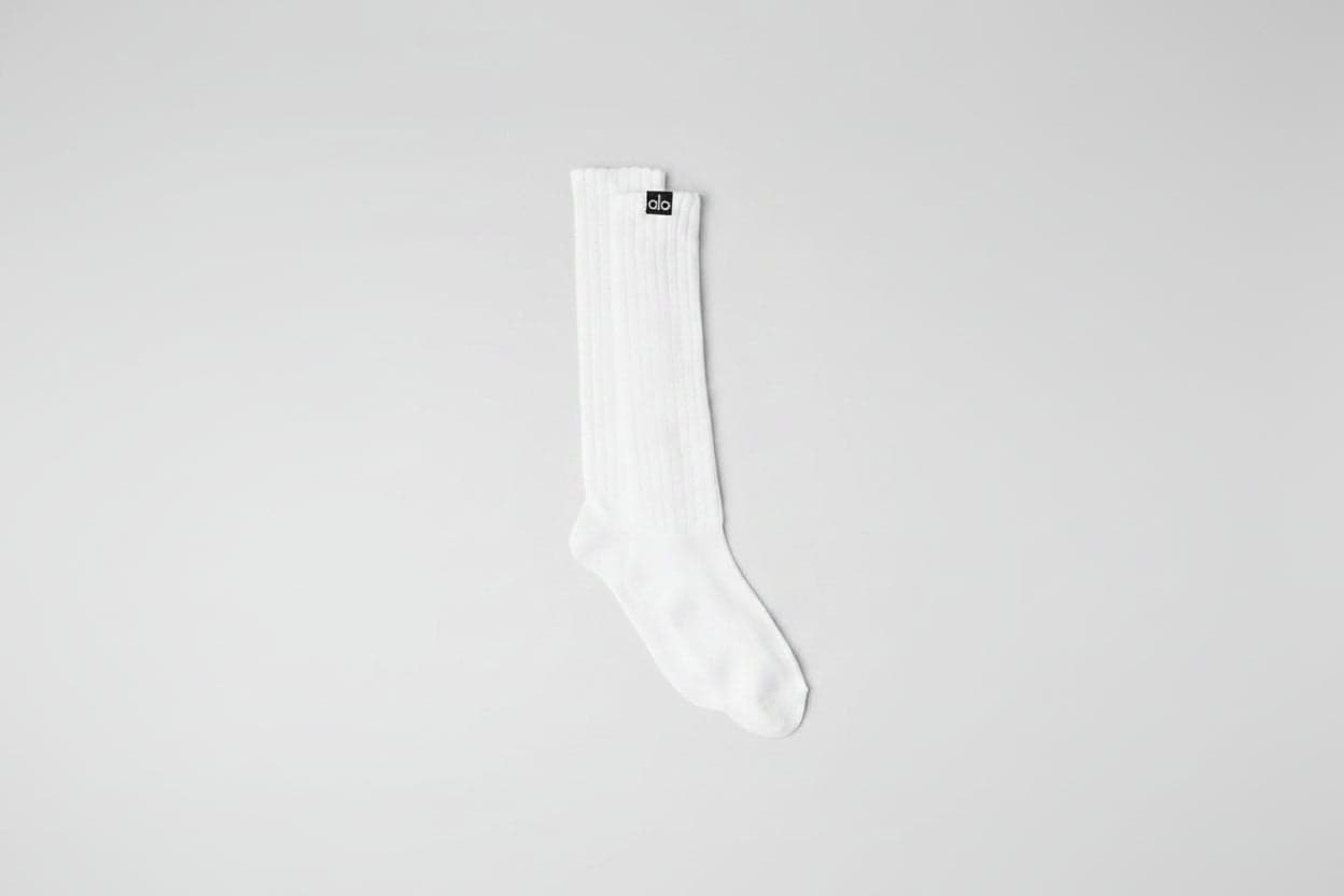 Unisex Scrunch Sock - White