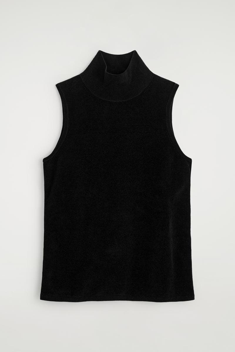 Chenille Mock-Neck Vest