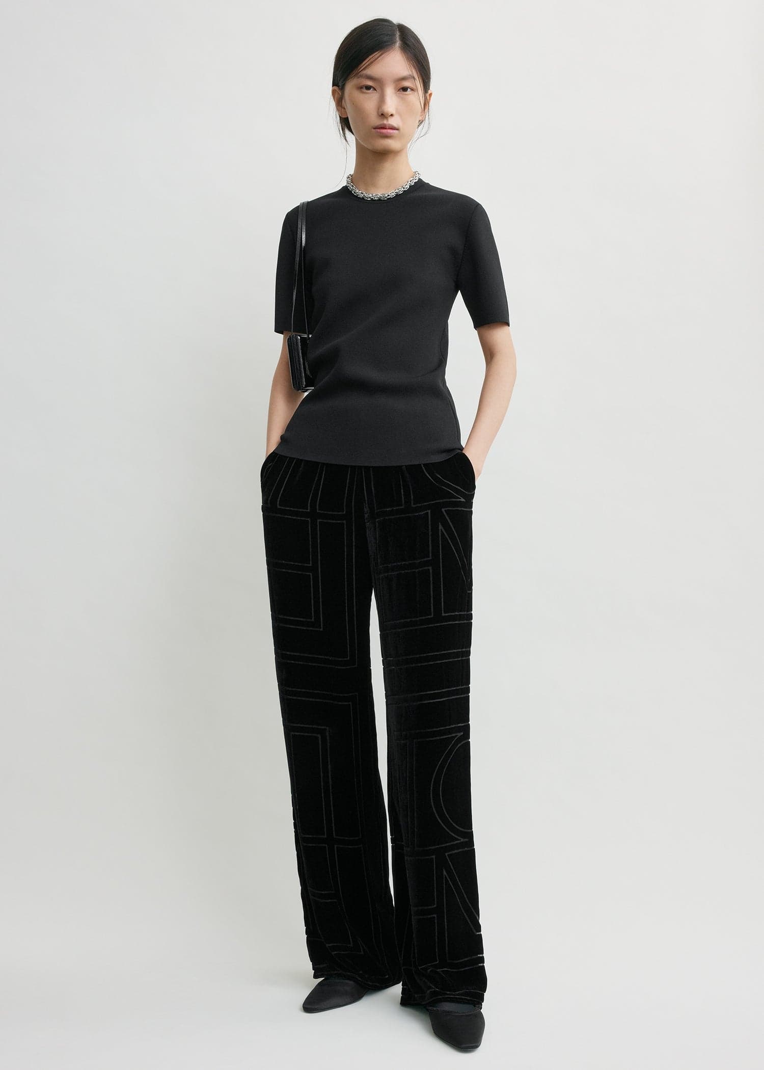 Monogram devoré pj bottoms black