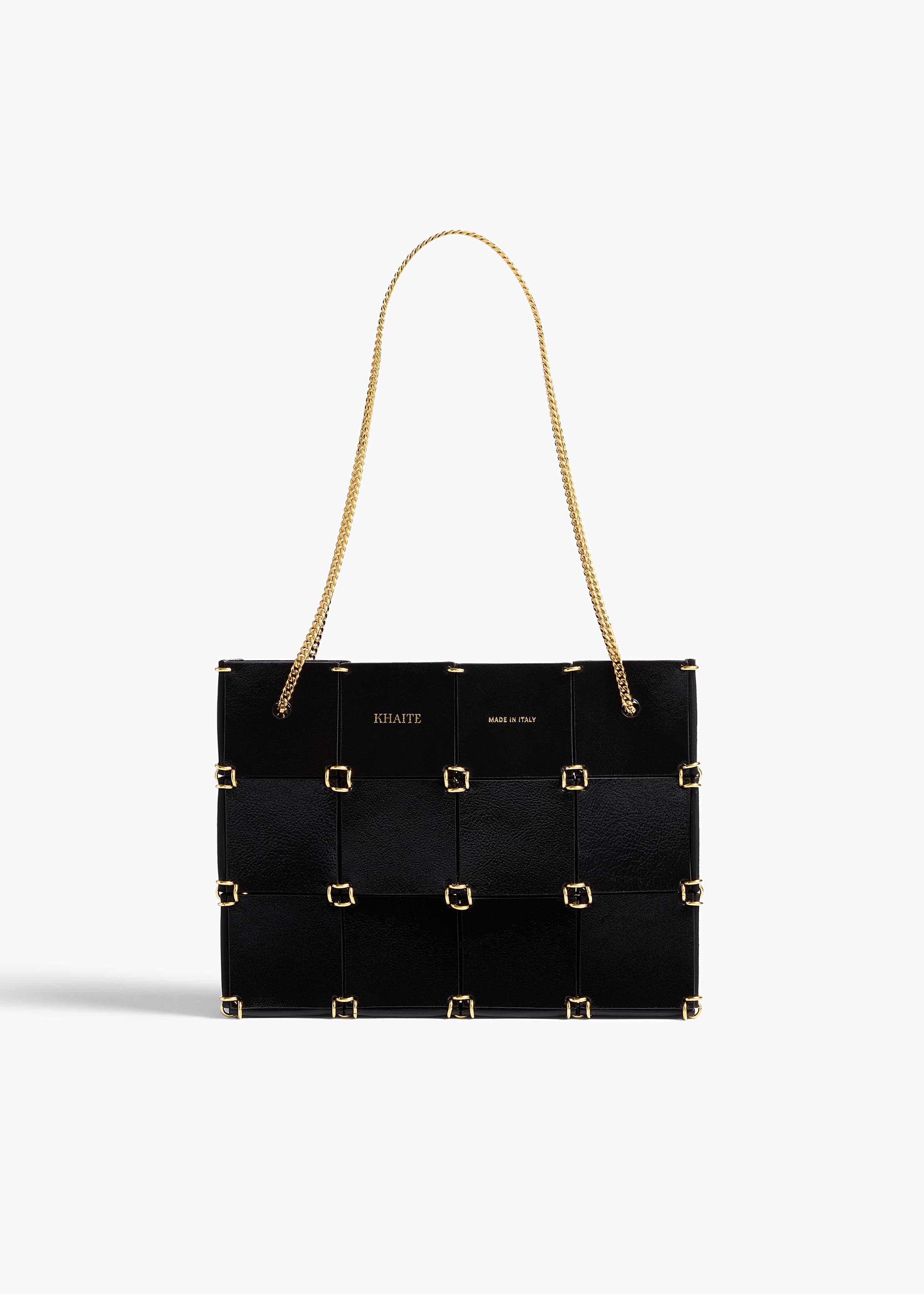 Mini Emma Bag in Black Crackle Patent Leather