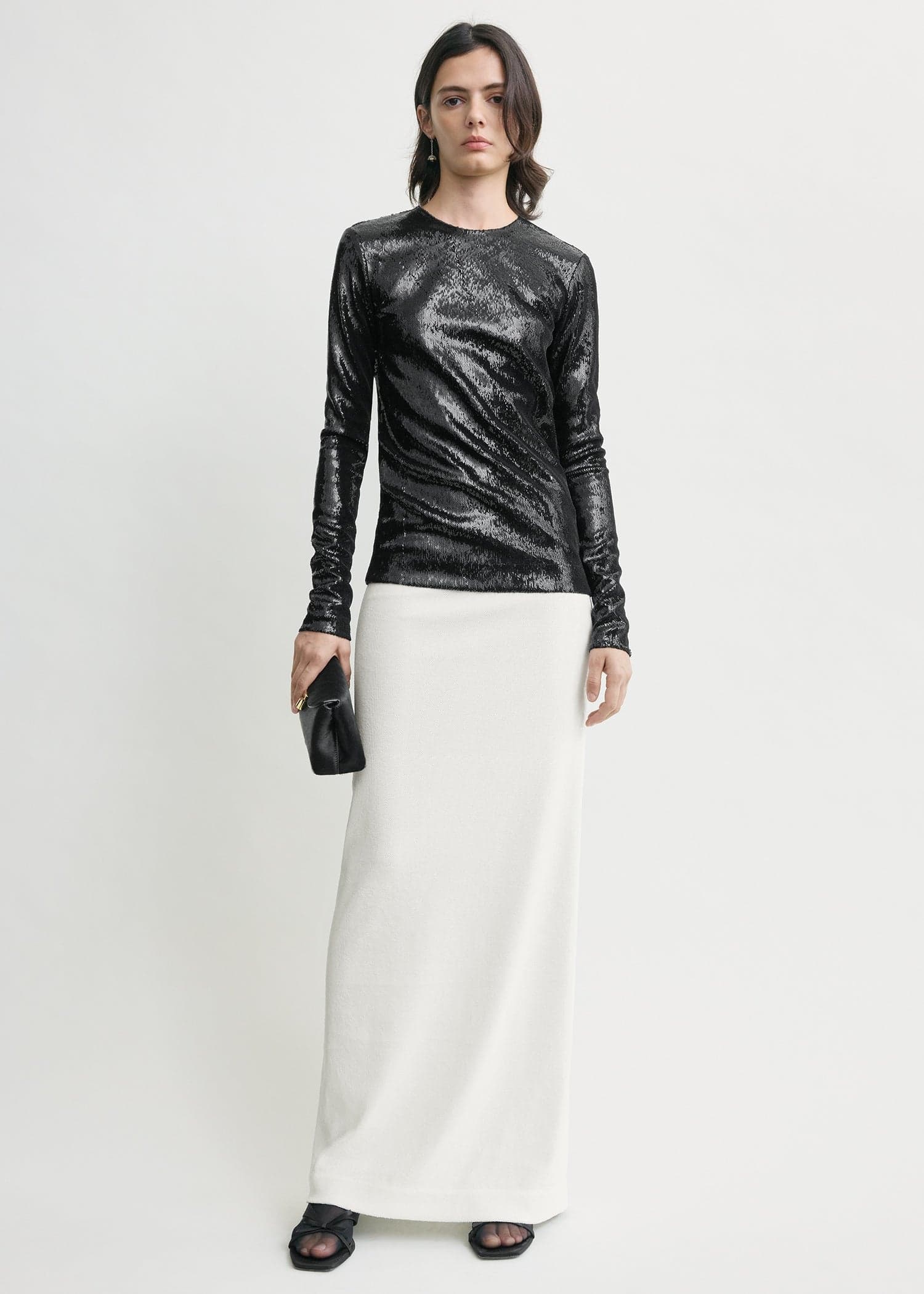 Sequin top black