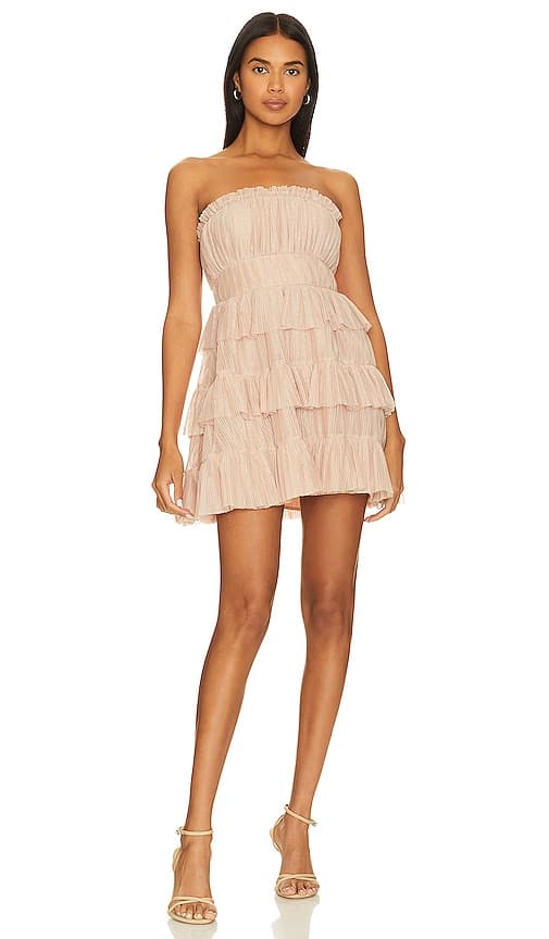 Lovers and Friends Barlow Mini Dress in Neutral. - size S (also in M)