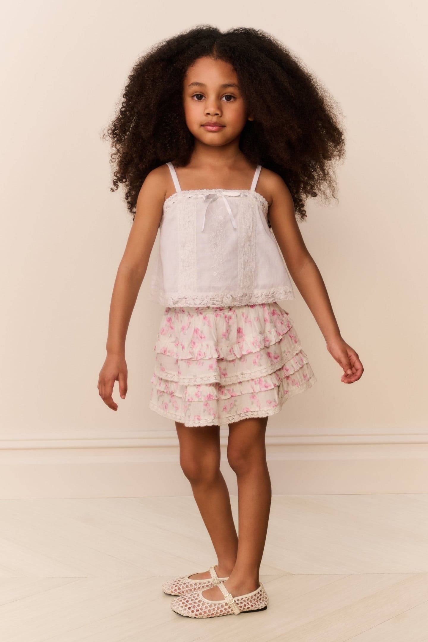 Little Girls Blooming Floral Billie Skirt - RUSTIC ORCHID