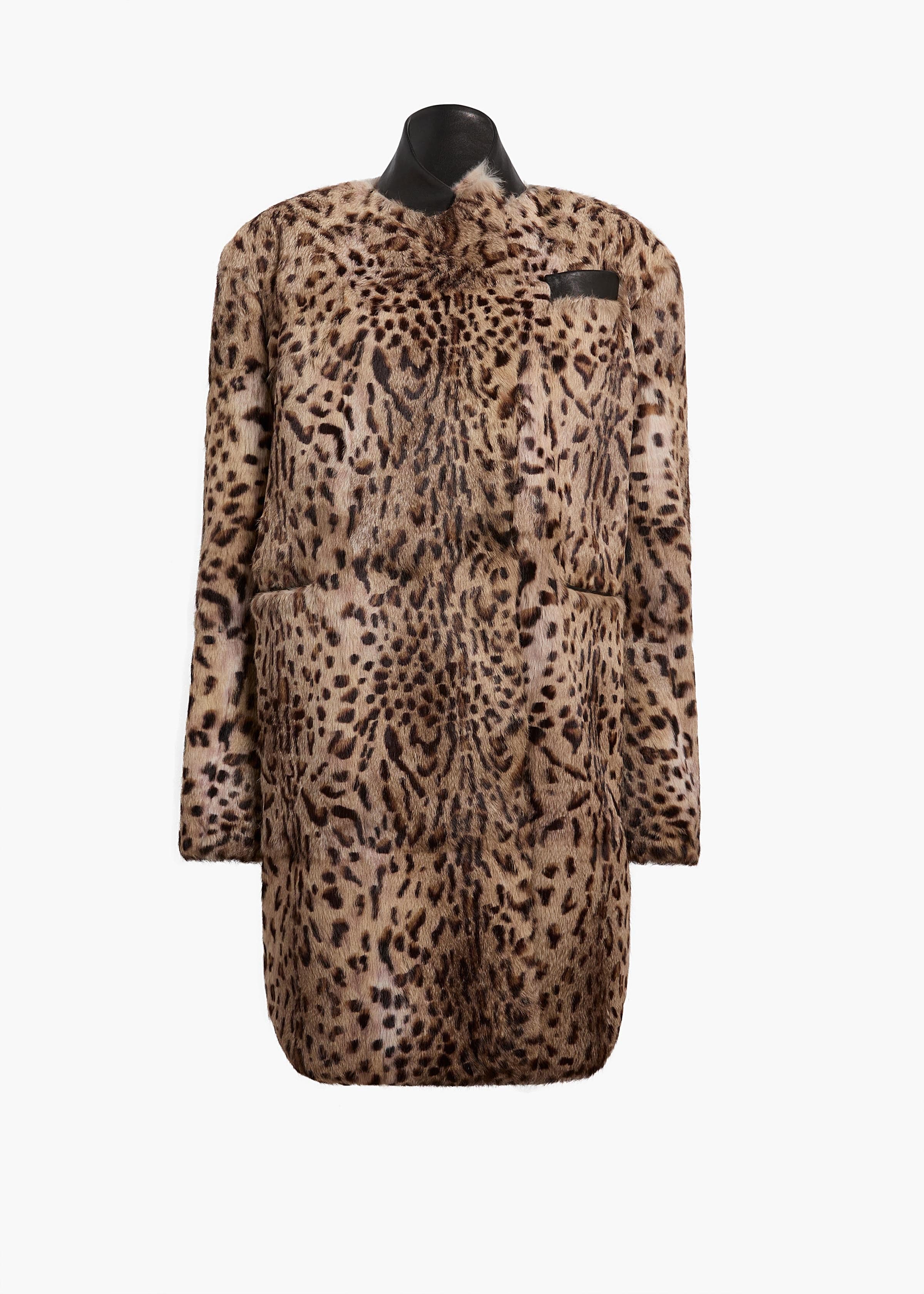 Comelle Coat in Leopard Print Lapin